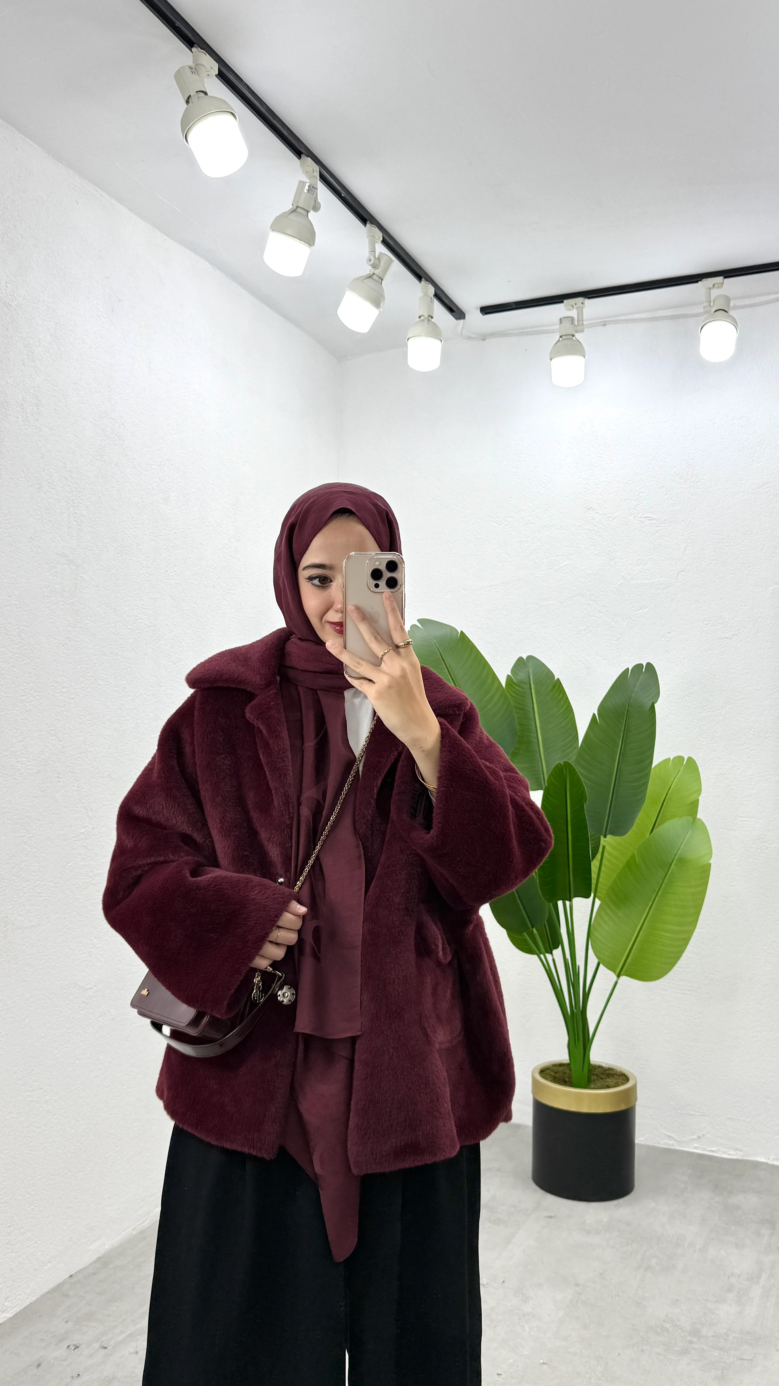 Roma Premium Kürk - Bordo