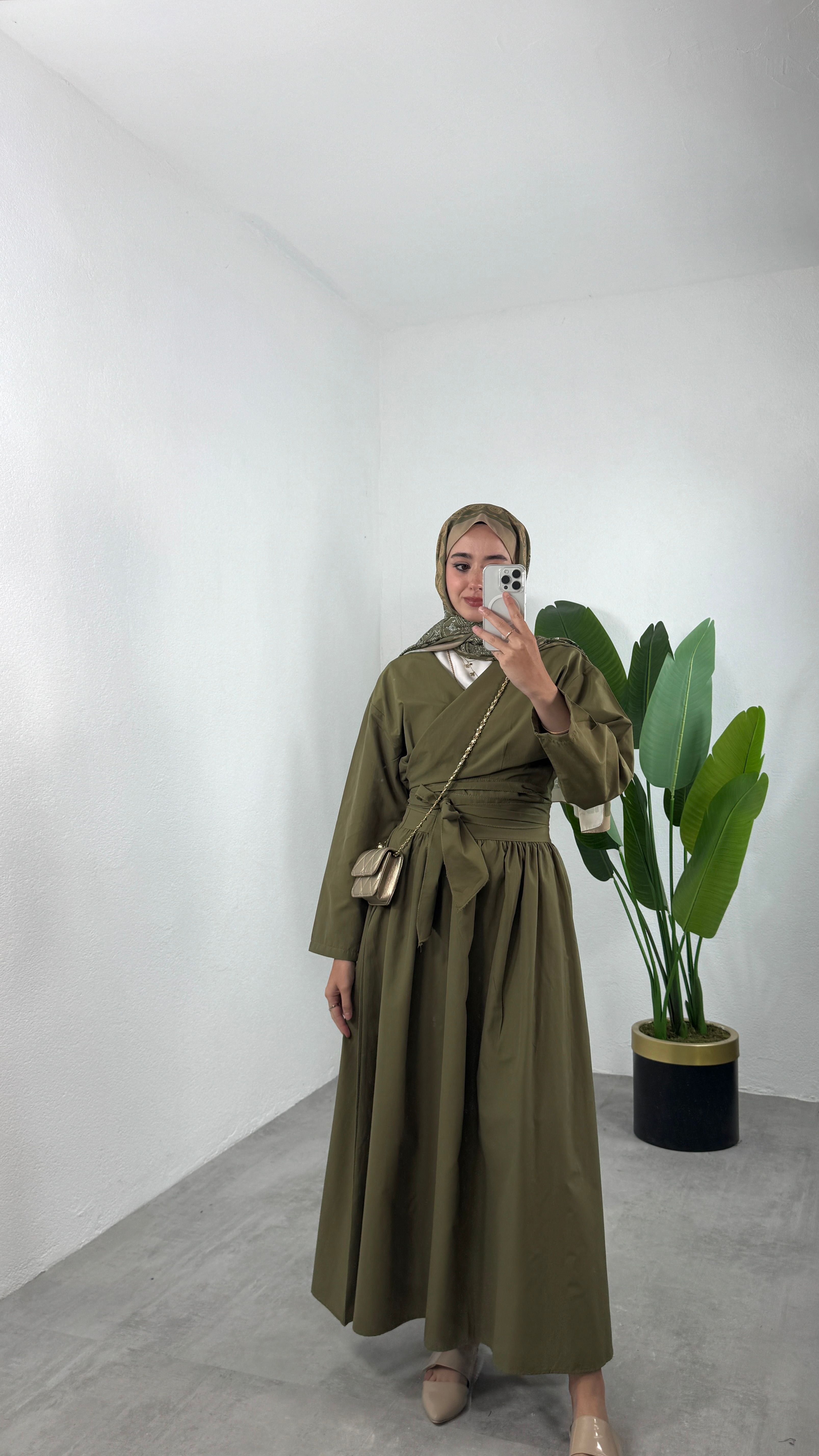 Bağlamalı Kimono Etekli Takım