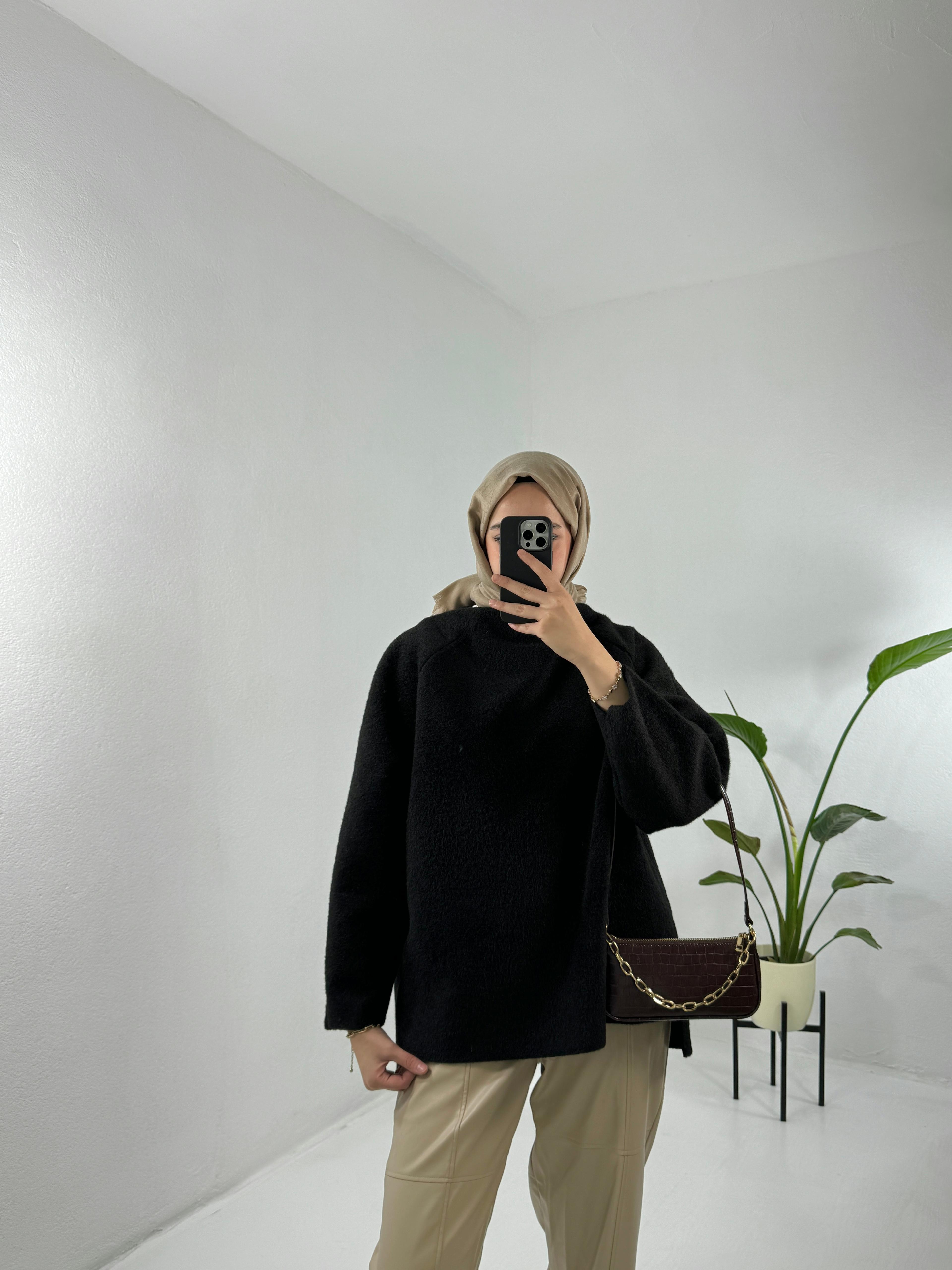 Kaşe Sweat - Siyah
