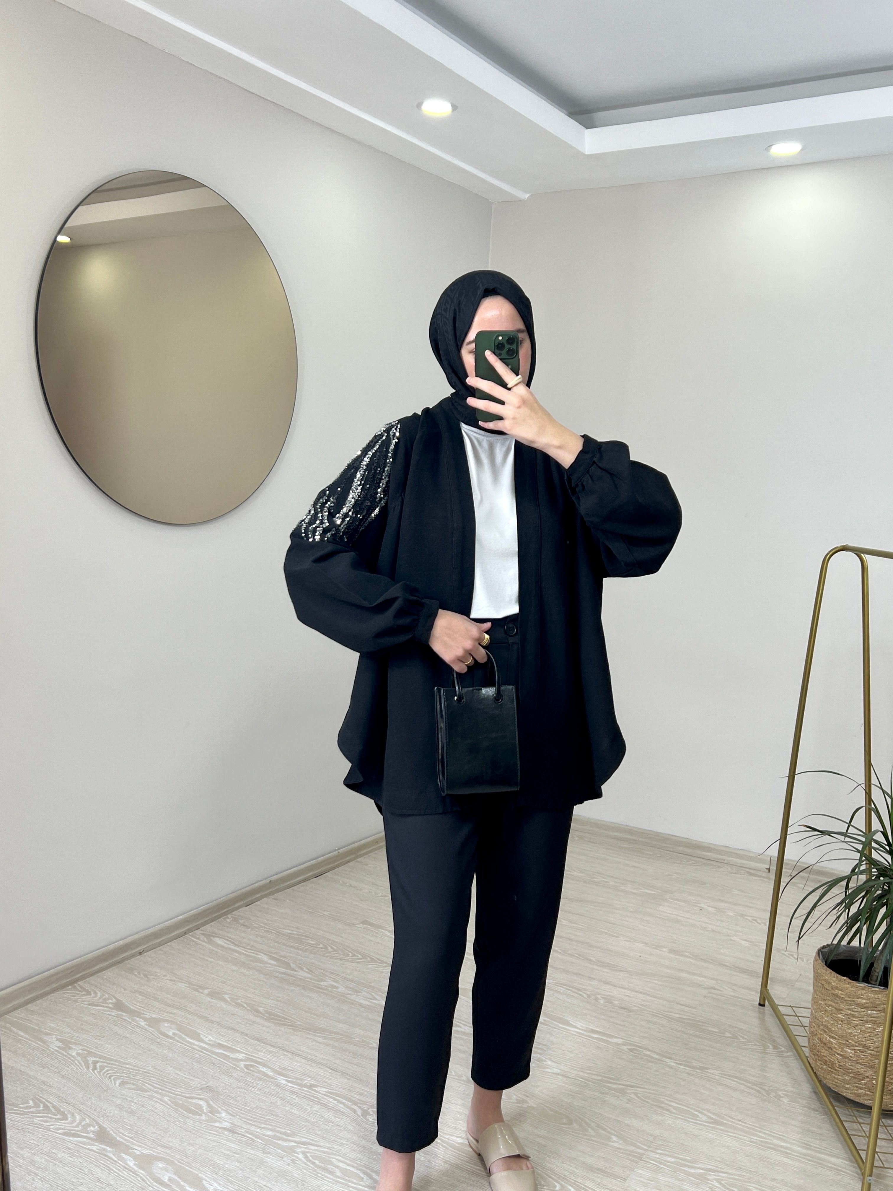 Pullu Keten Kimono