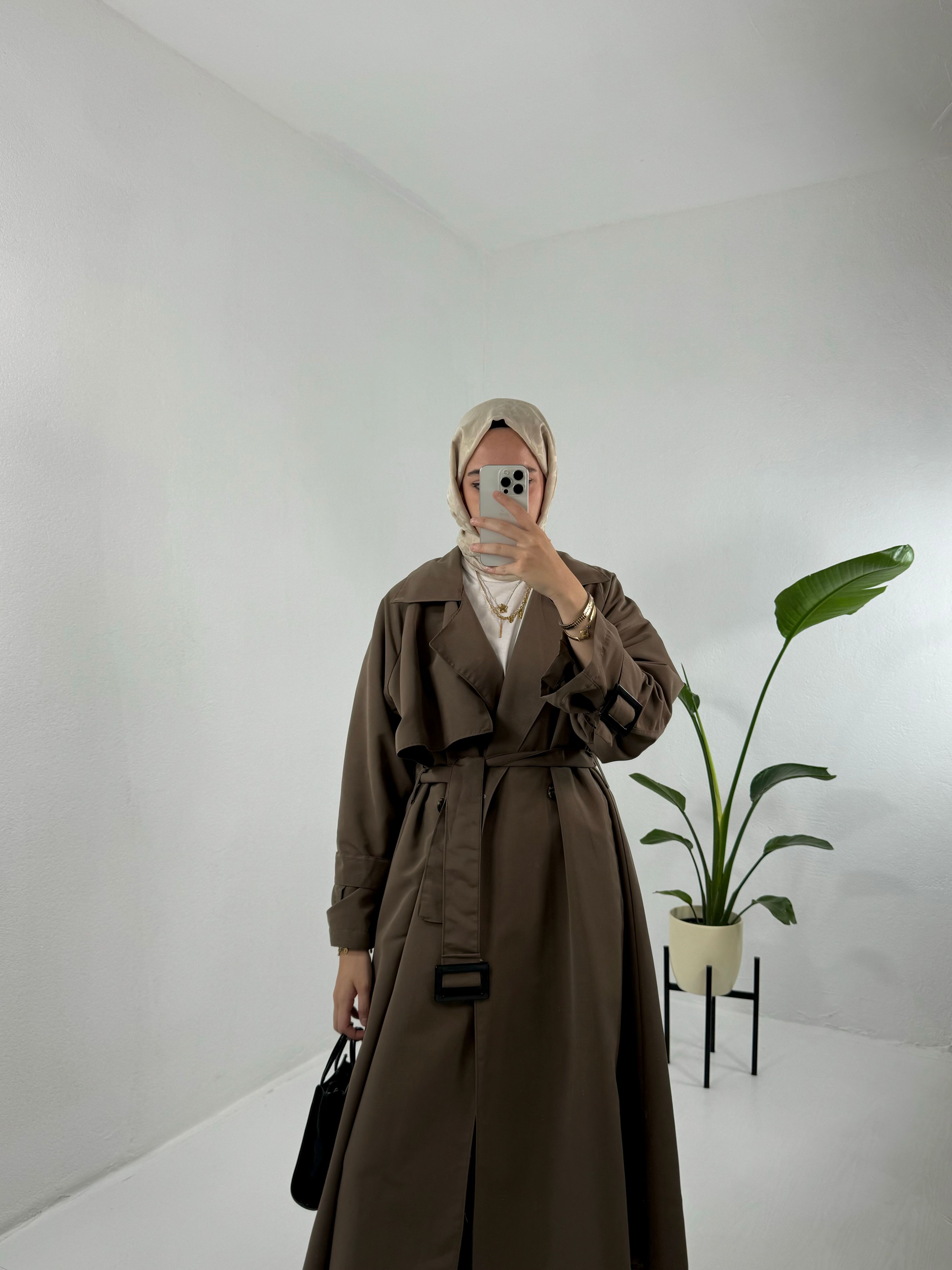 Oversize Trençkot - Kahve