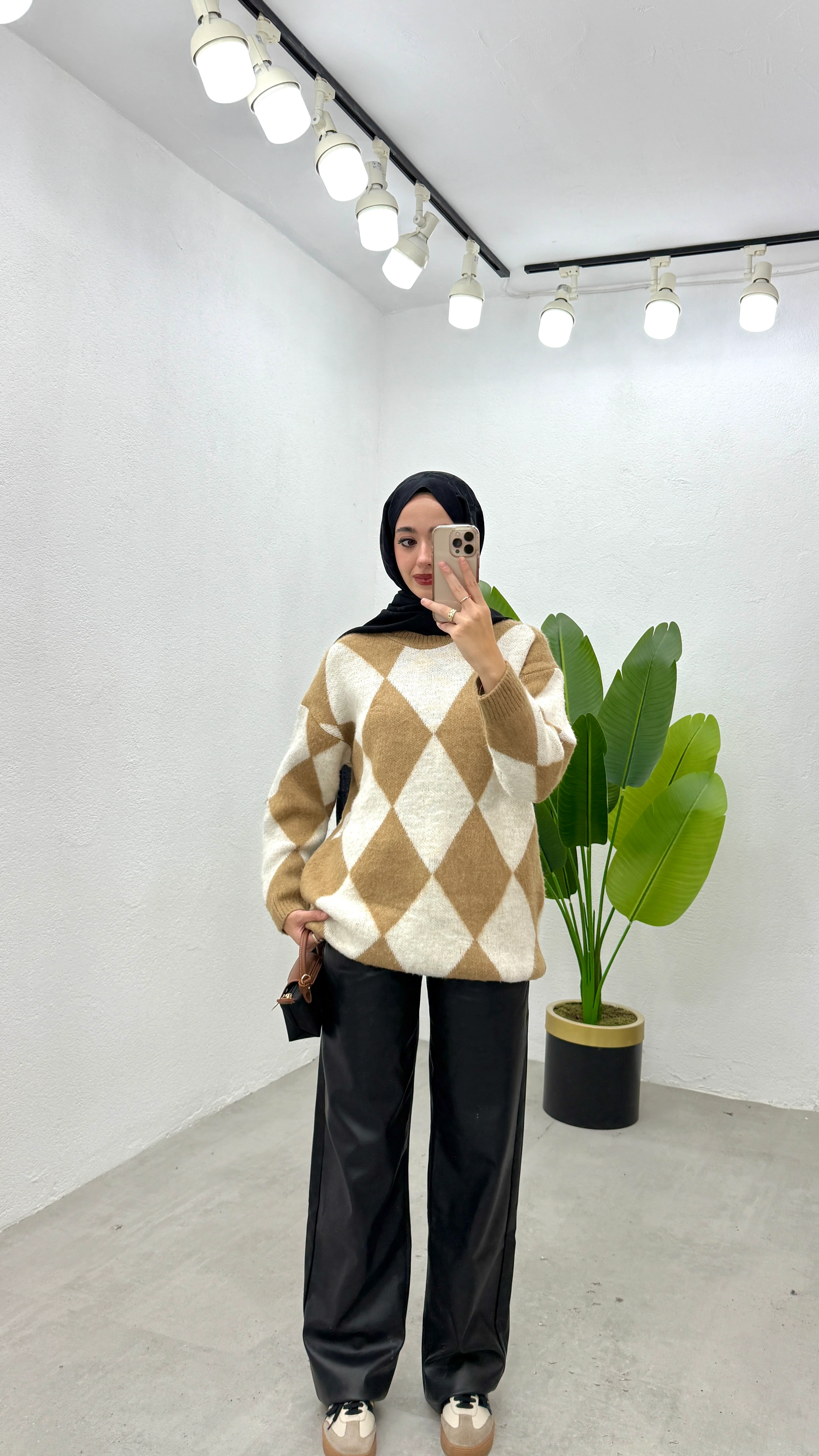 Baklava Desen Kazak - Camel