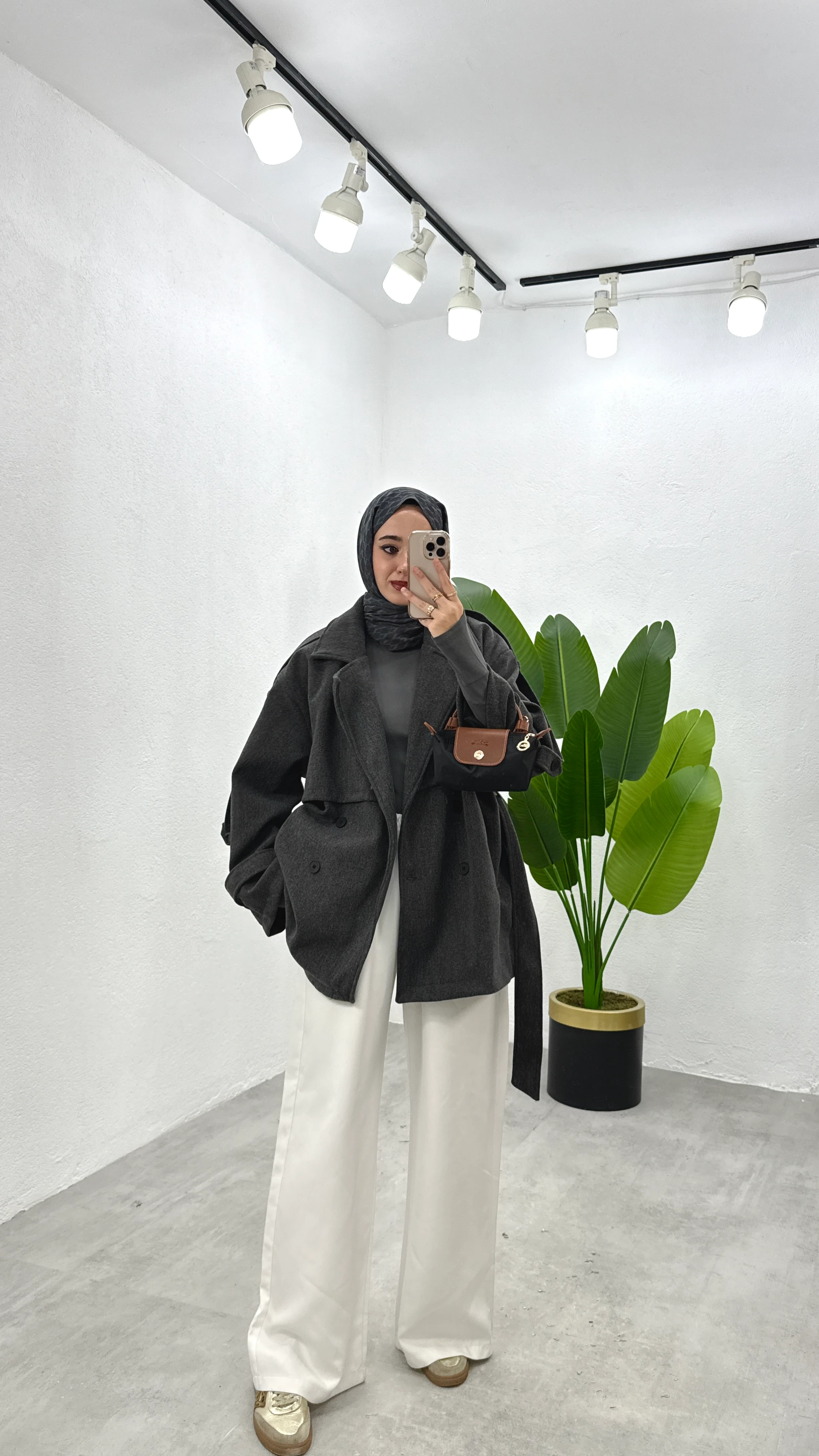 Araboy Kaşe Kaban - Antrasit