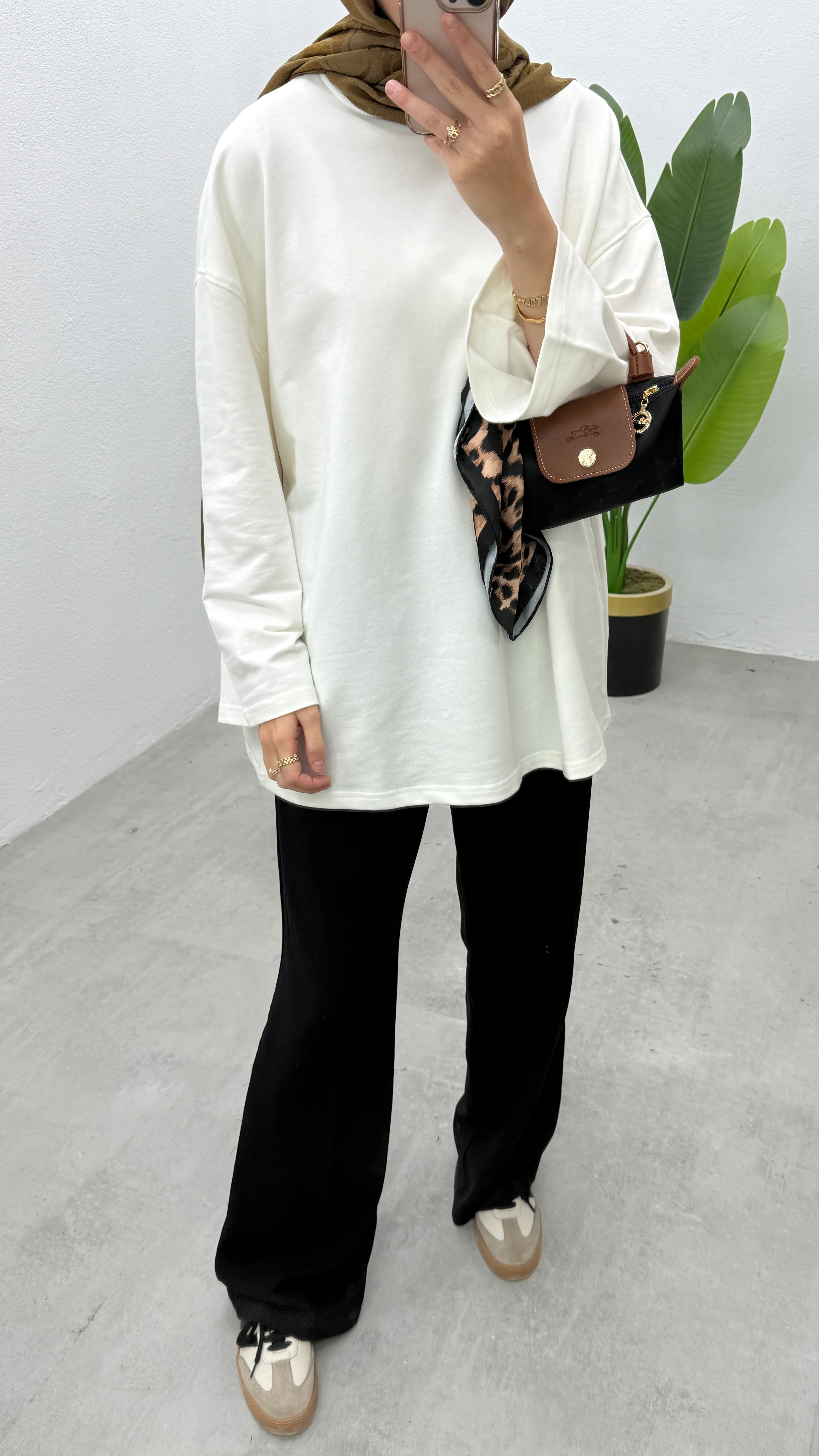 Basic Sweatshirt - Beyaz