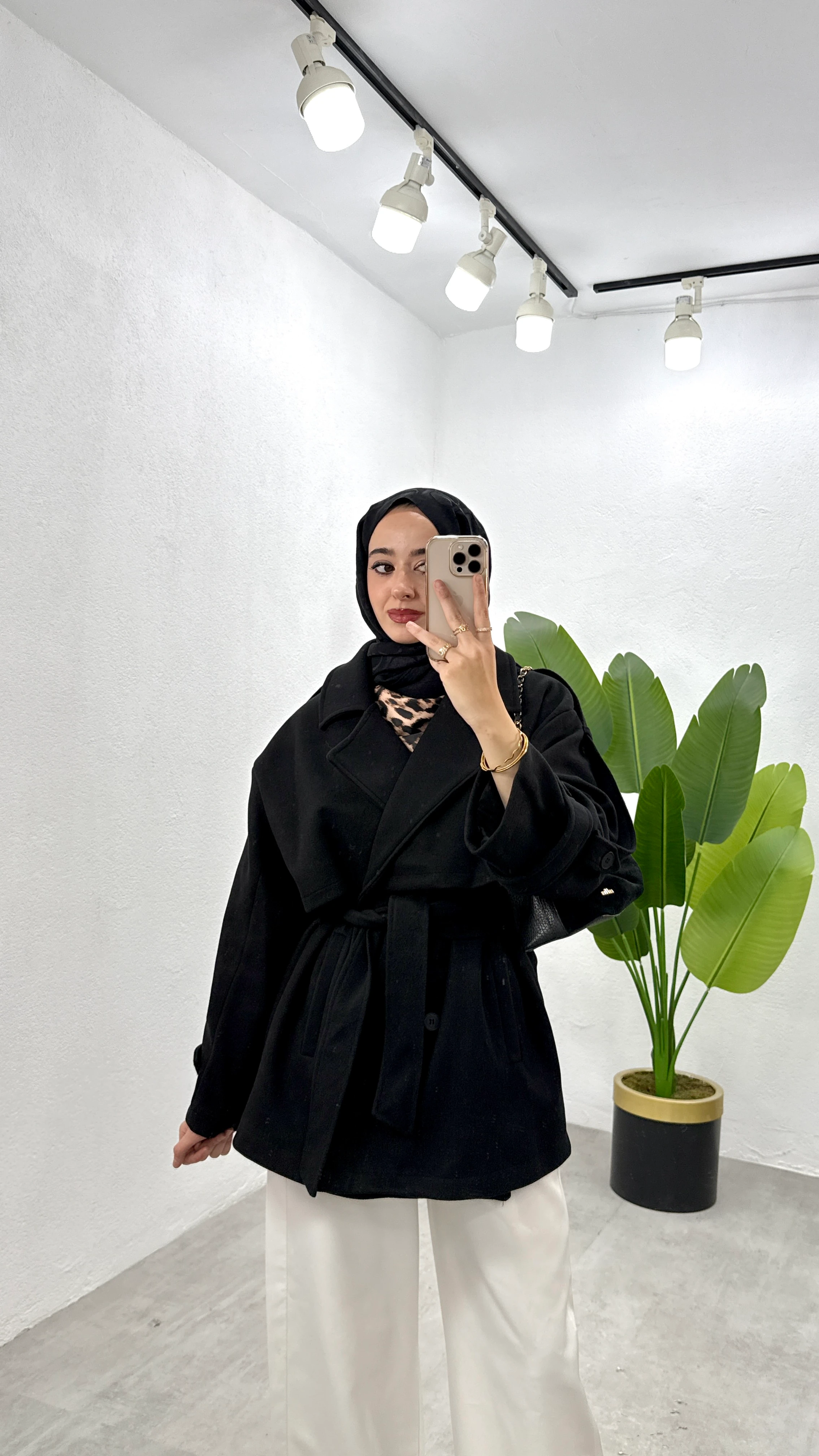 Araboy Kaşe Kaban - Siyah