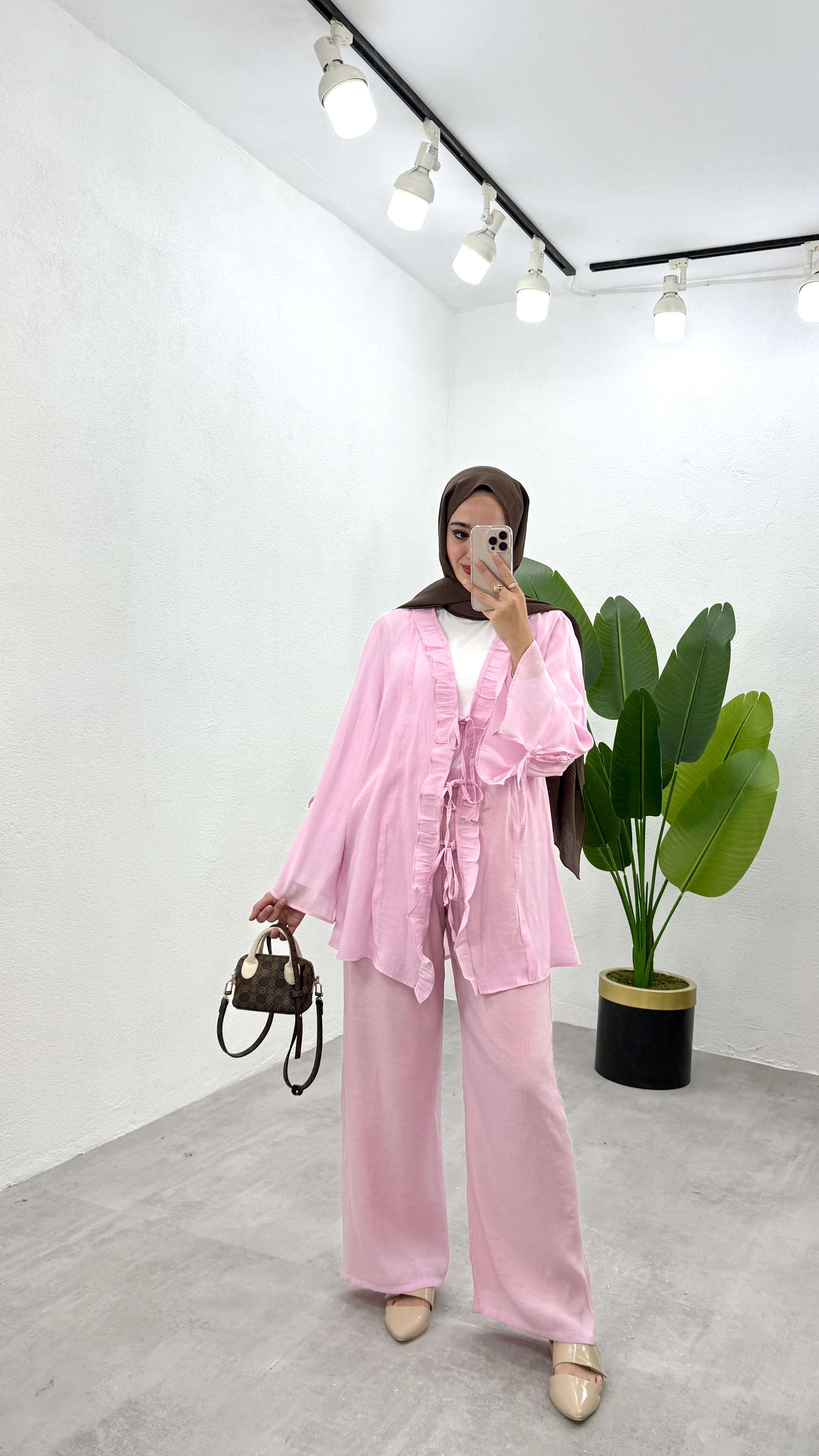 Pamuk Kimono Takım - Pembe