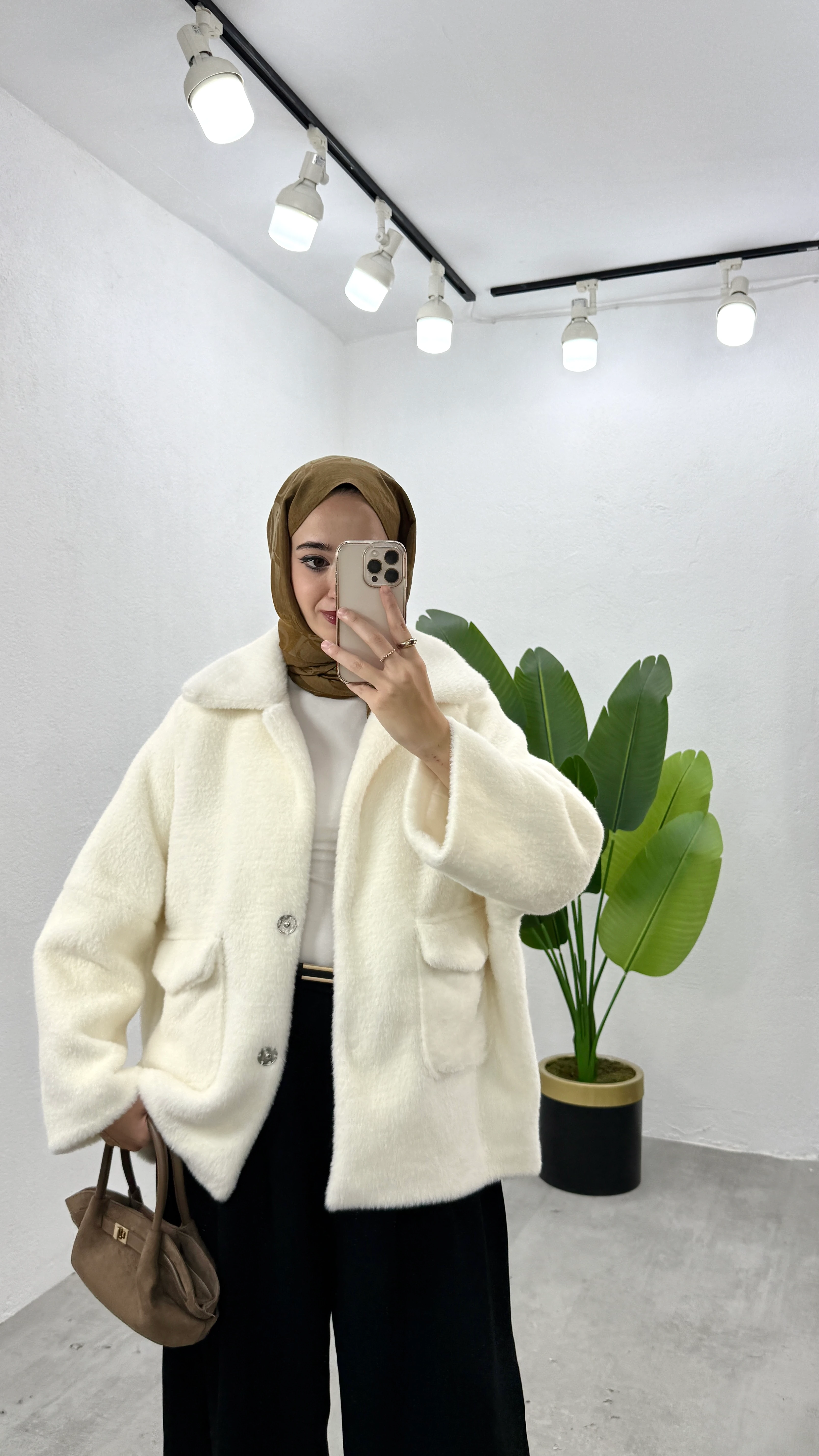 Roma Premium Kürk - Beyaz