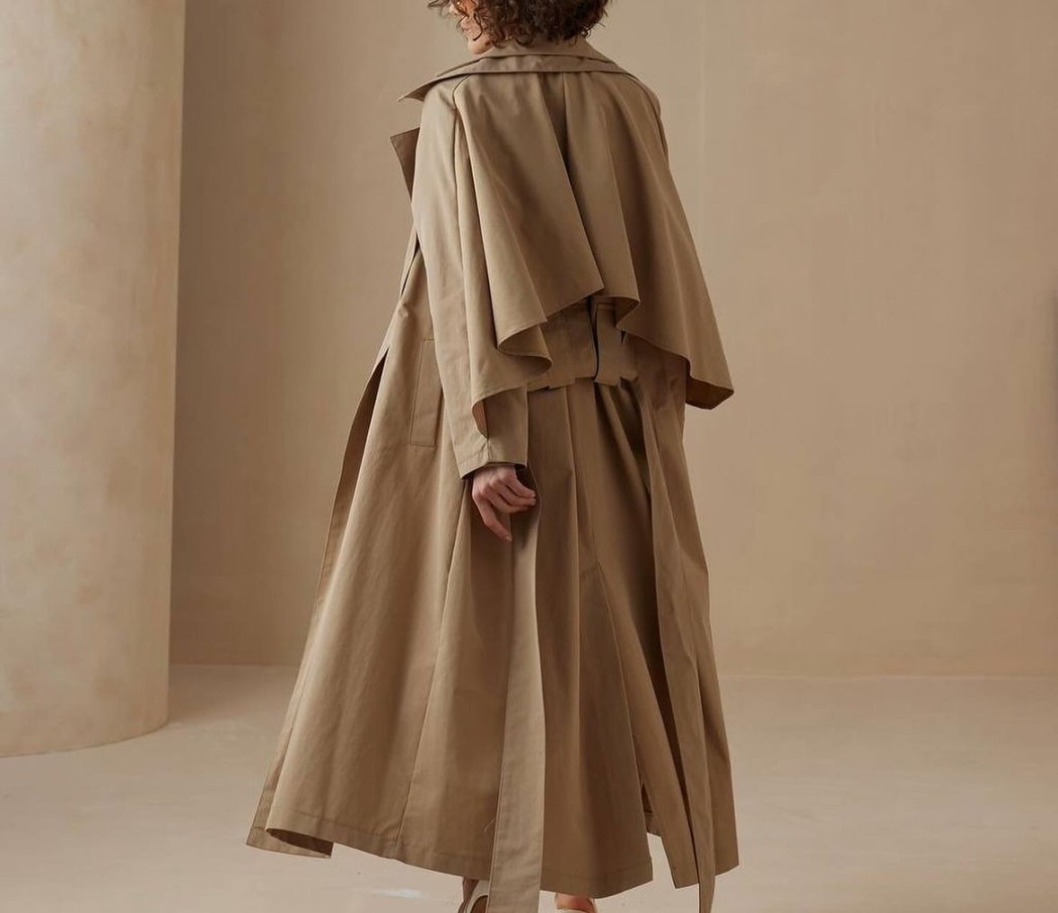Aden Retro Trençkot - Camel