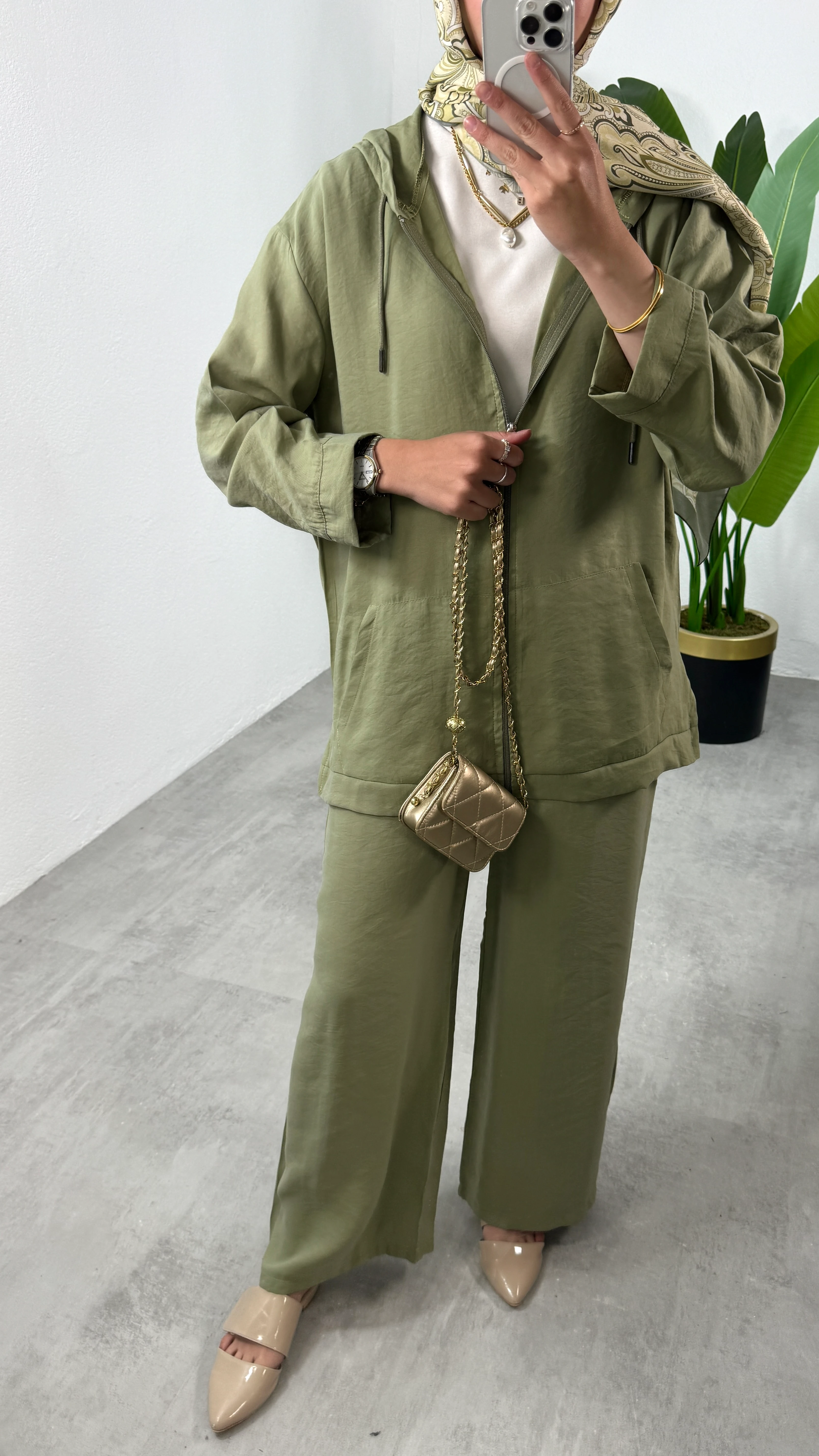 Kapüşonlu Modal Takım