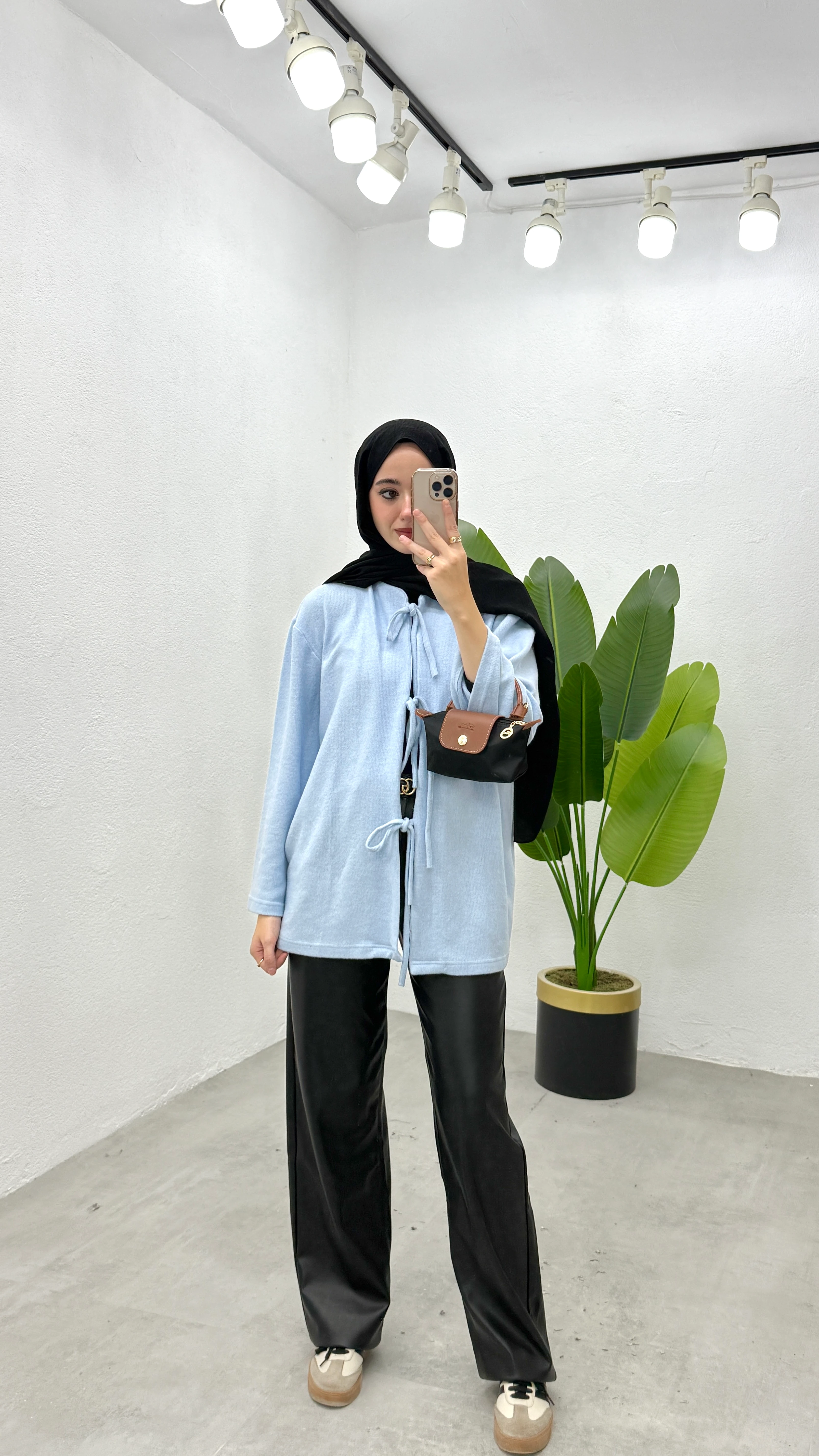 Bağlamalı Yumy Hırka - Mavi