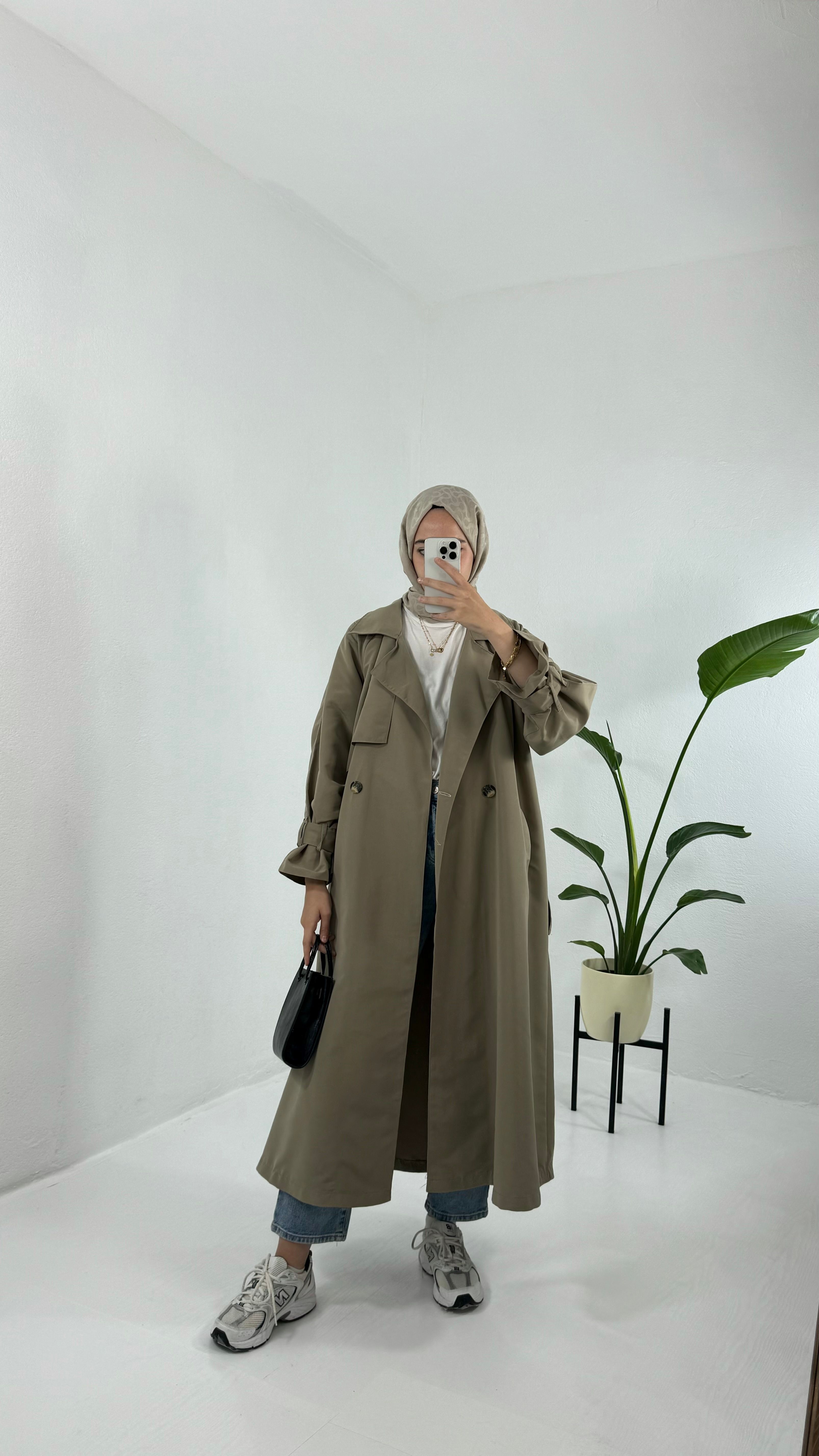 Oversize Trençkot - Vizon