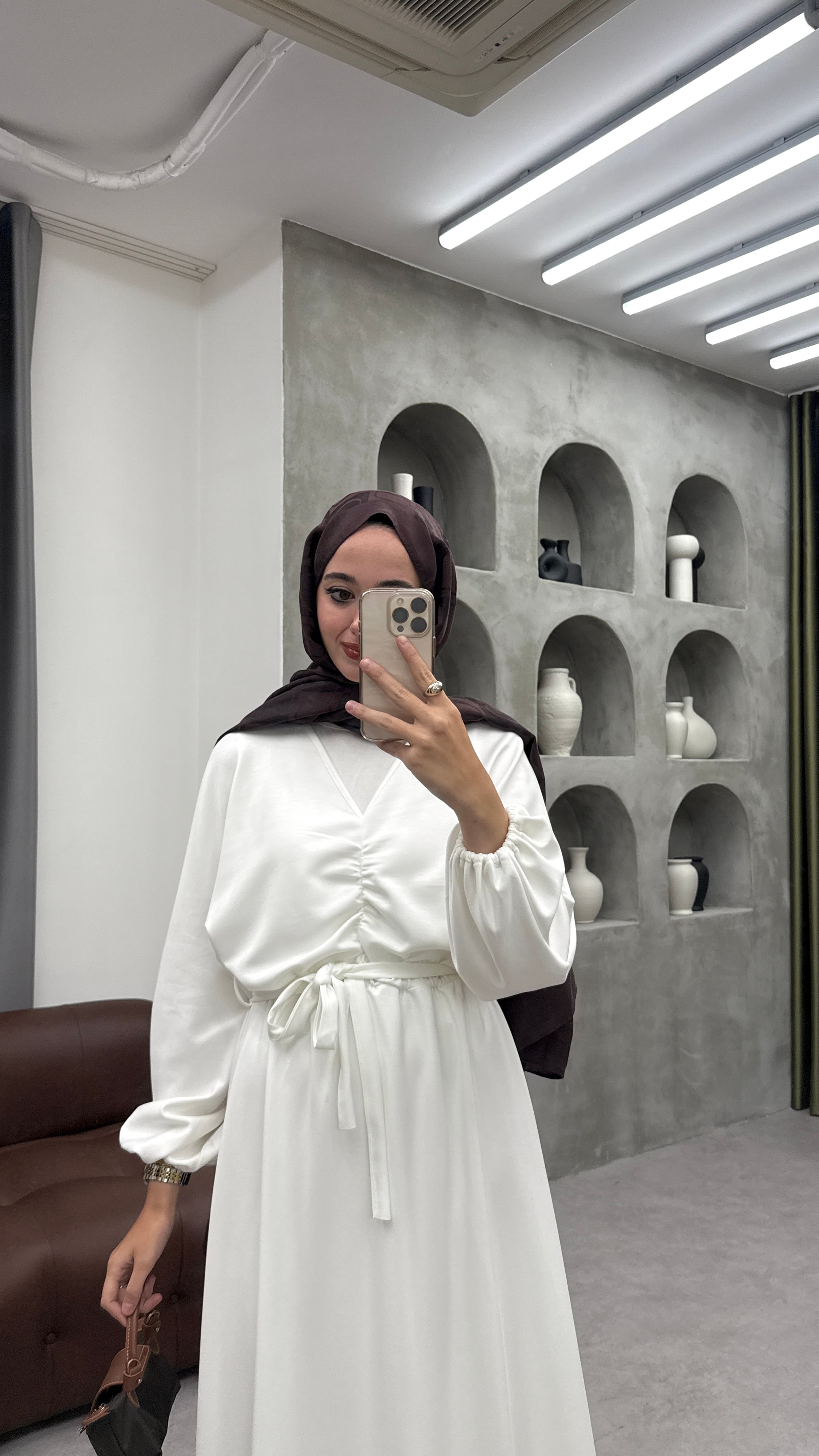Oysh Oversize Elbise - Beyaz