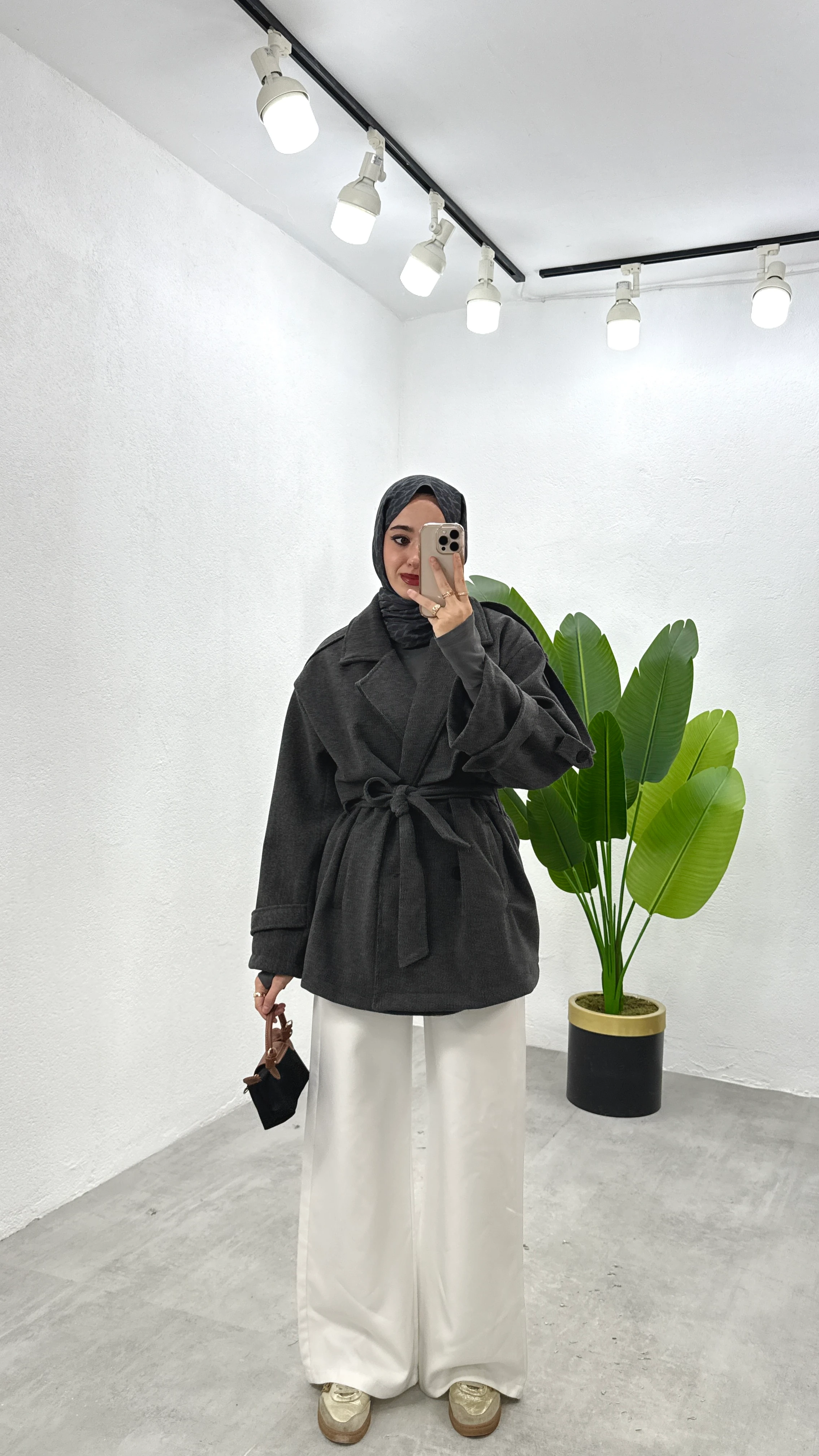 Araboy Kaşe Kaban - Antrasit