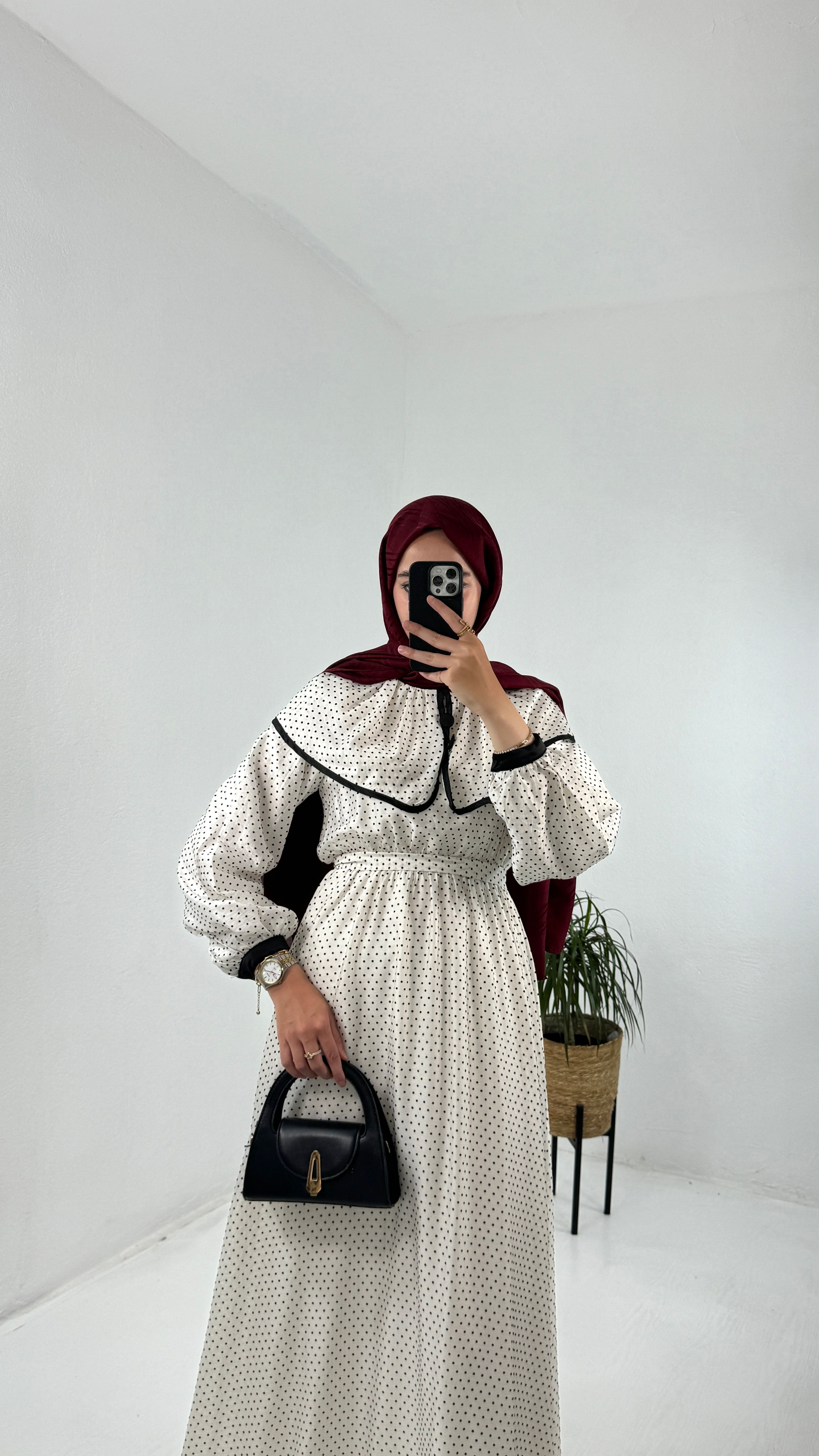Vintage Pamuk Saten Elbise