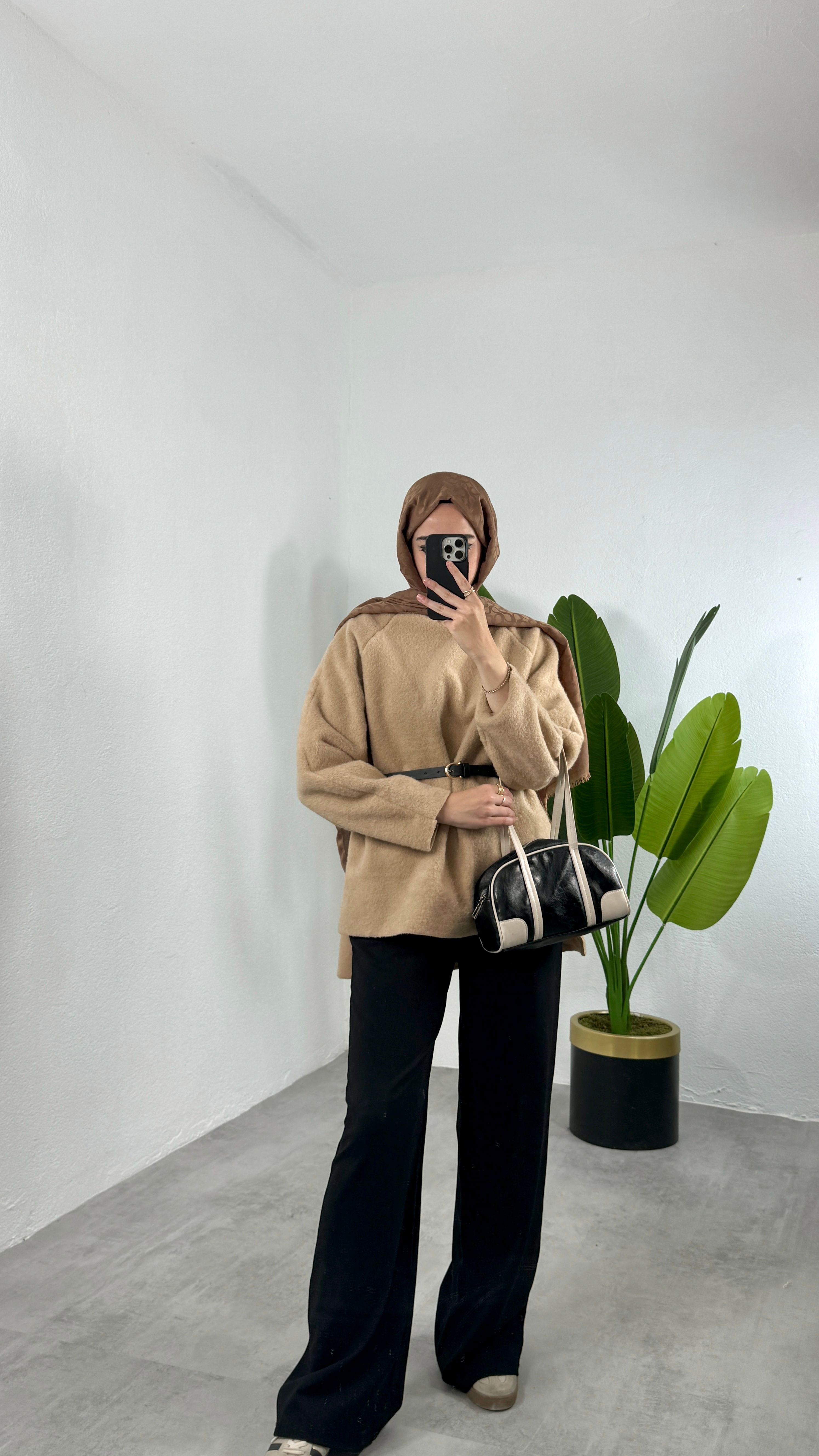 Kaşe Sweat - Koyu Bej