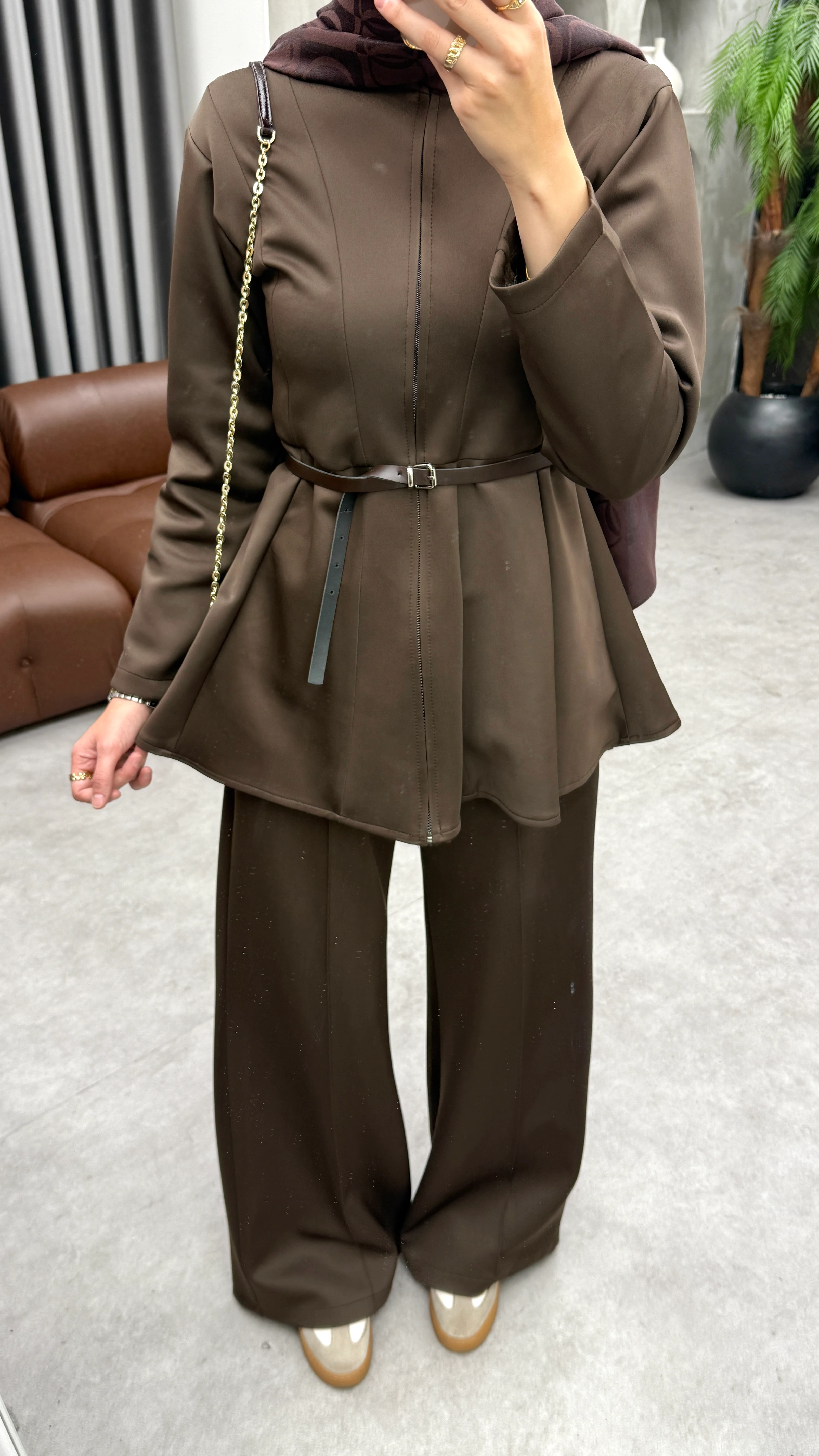 Suzi Scuba Takım - Kahve