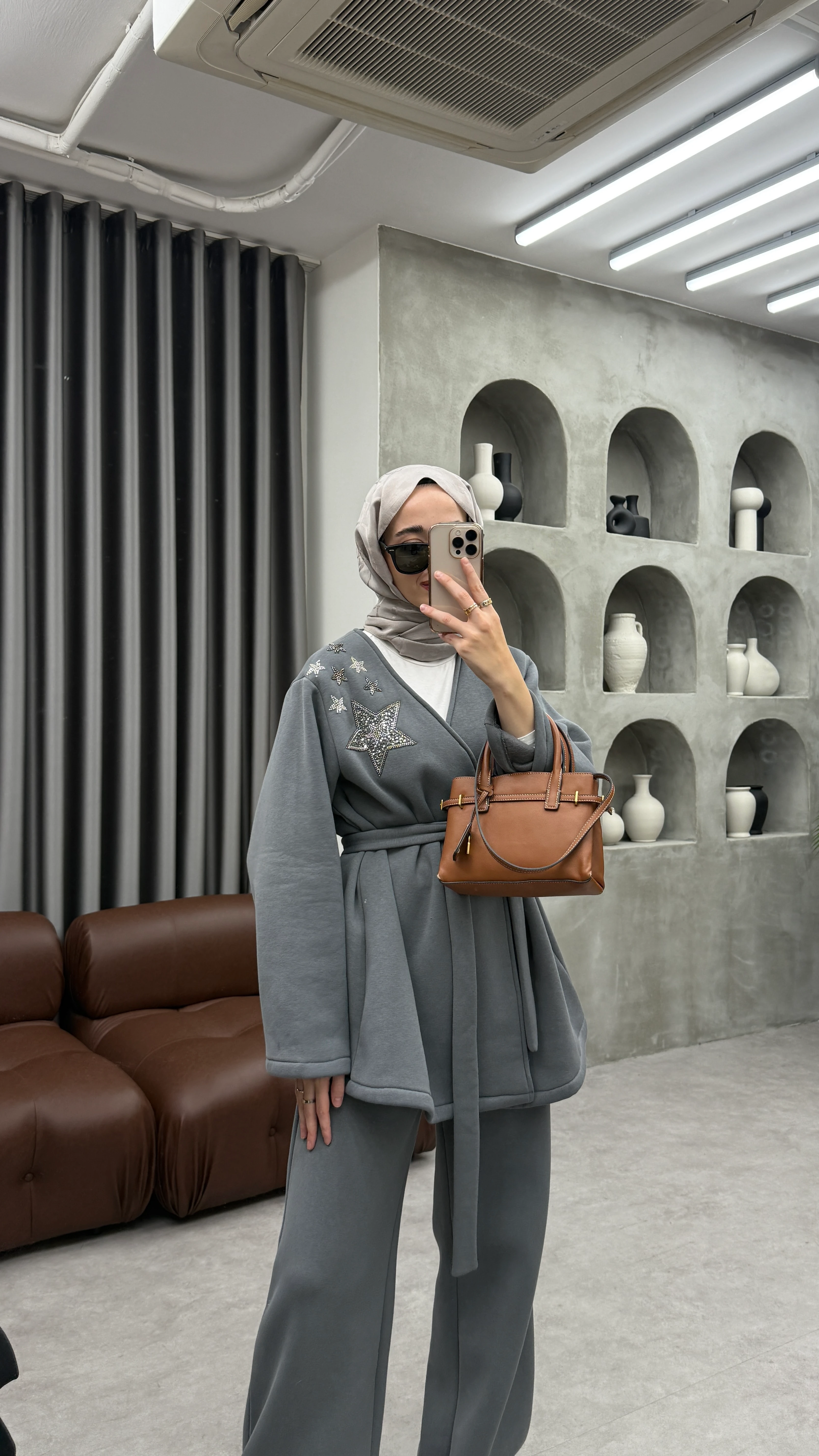 Shine Şardonlu Takım - Gri