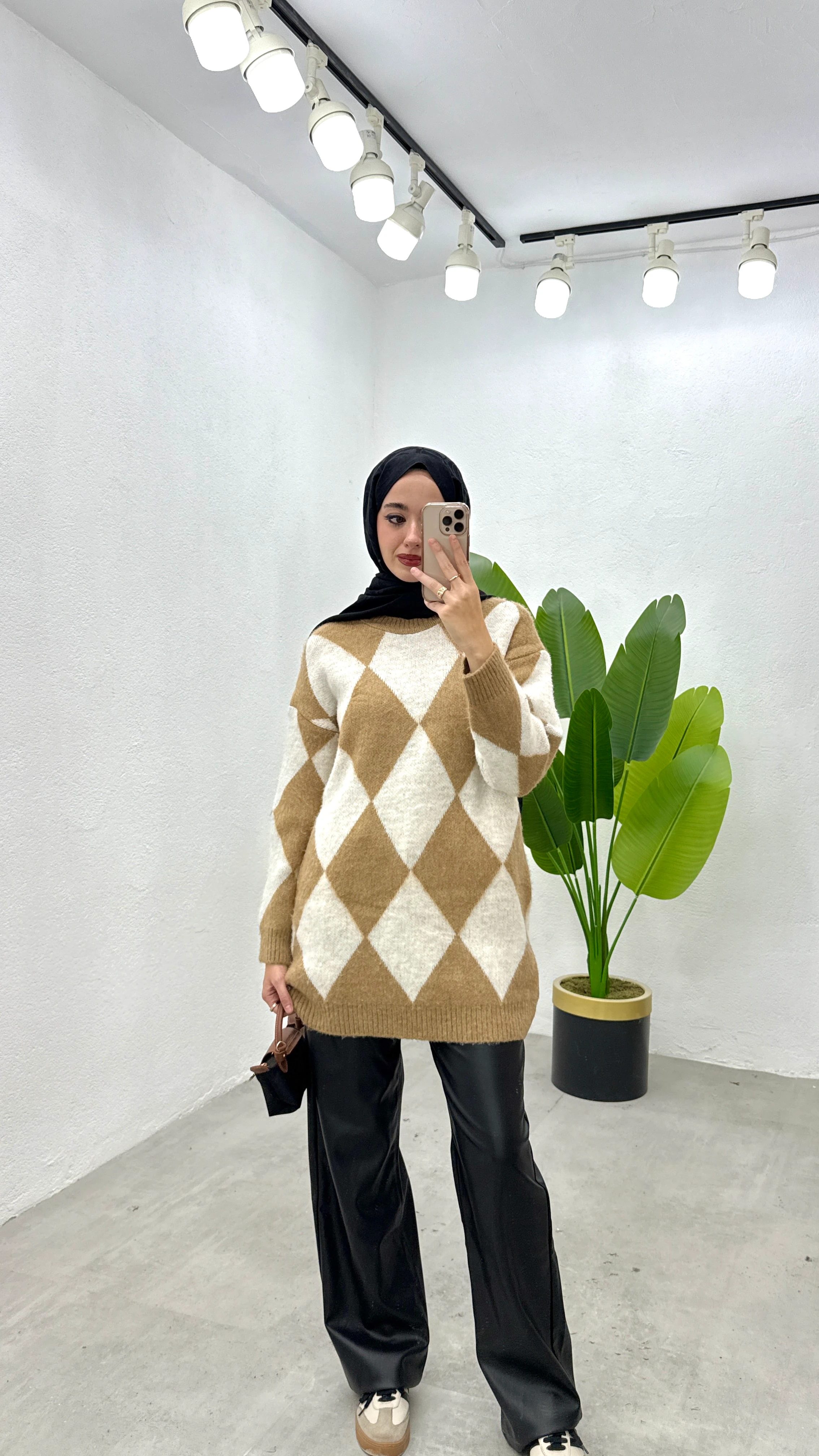 Baklava Desen Kazak - Camel