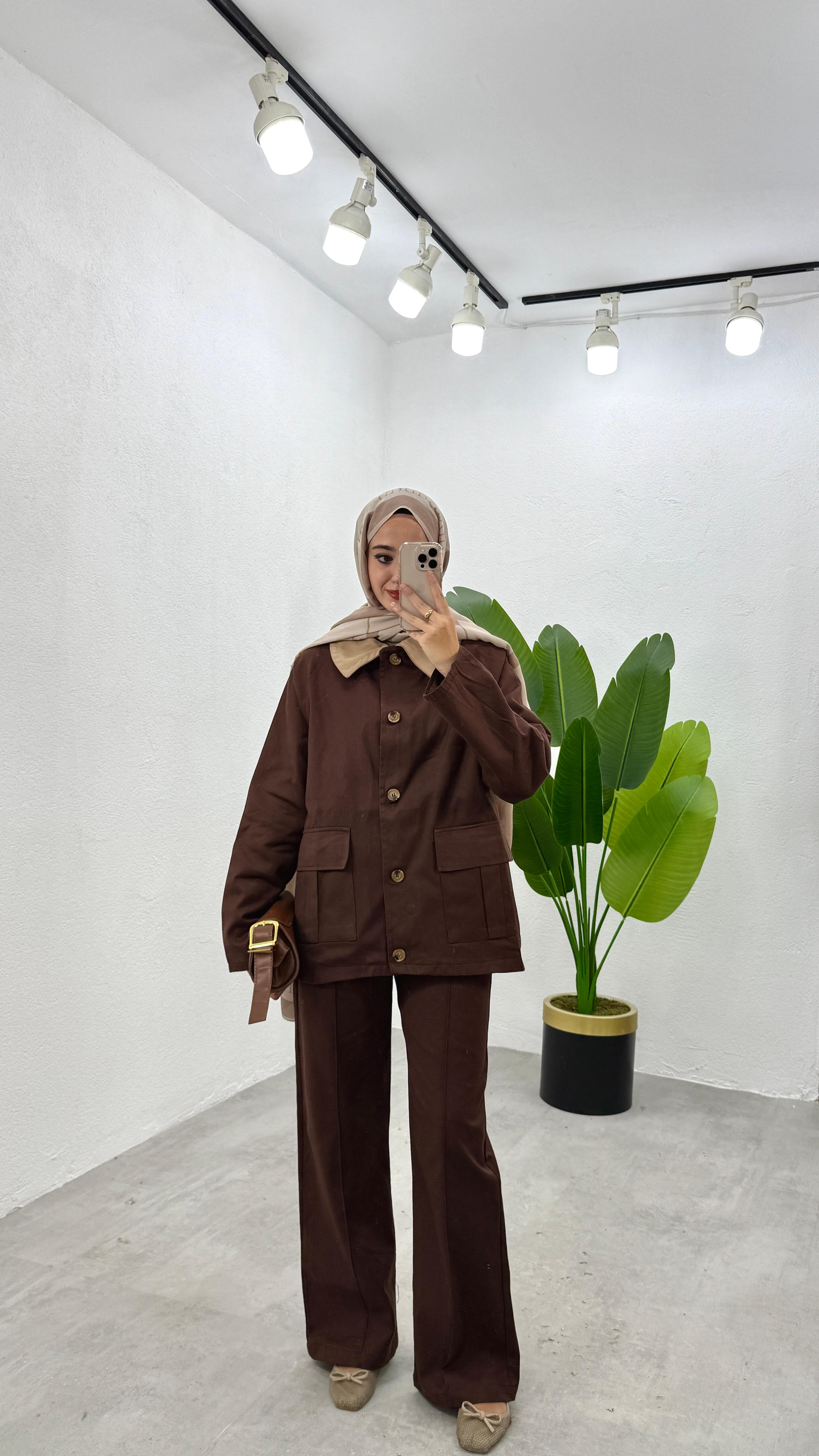 Gabardin Pantolon - Kahve