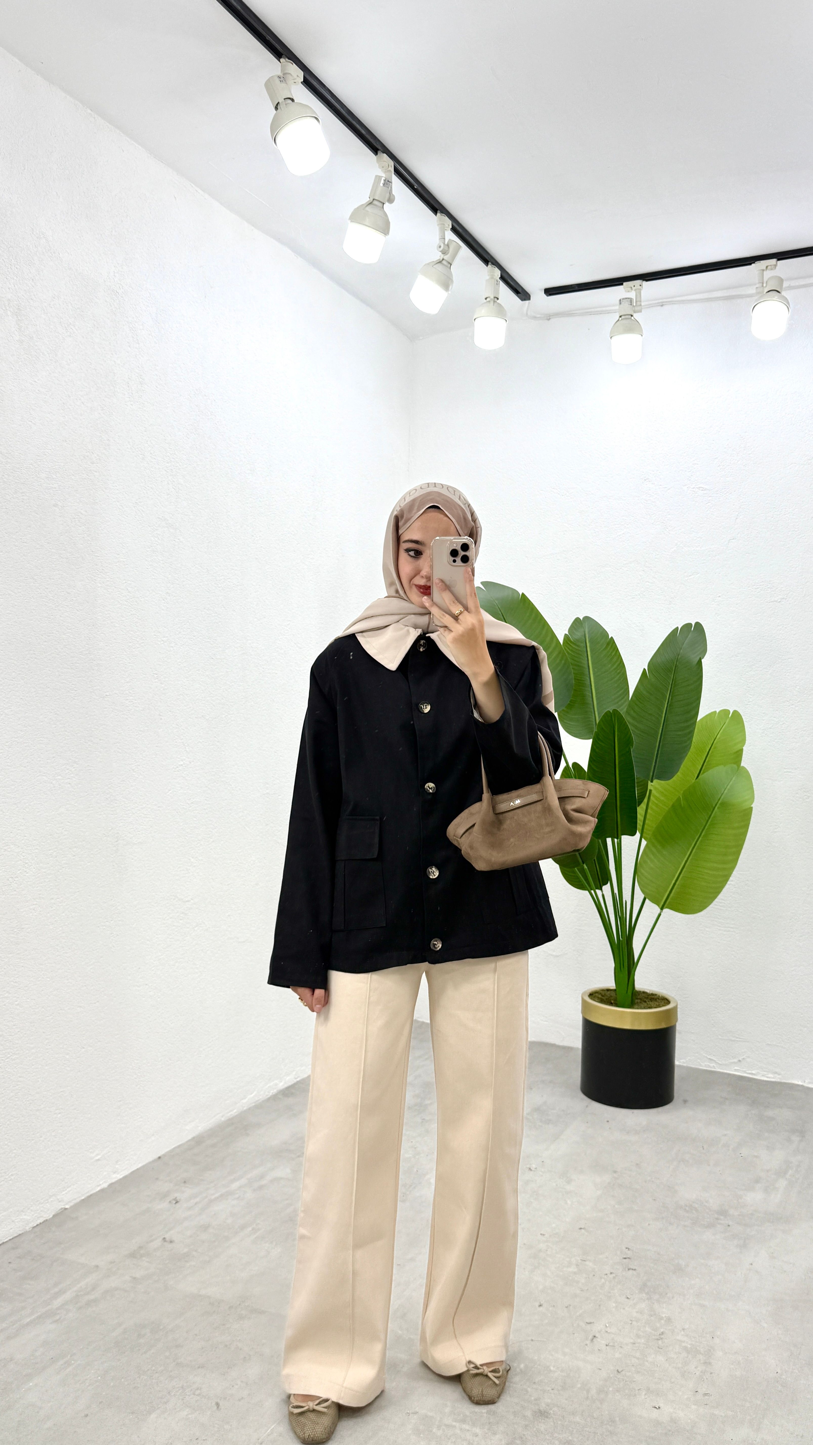 Gabardin Pantolon - Taş
