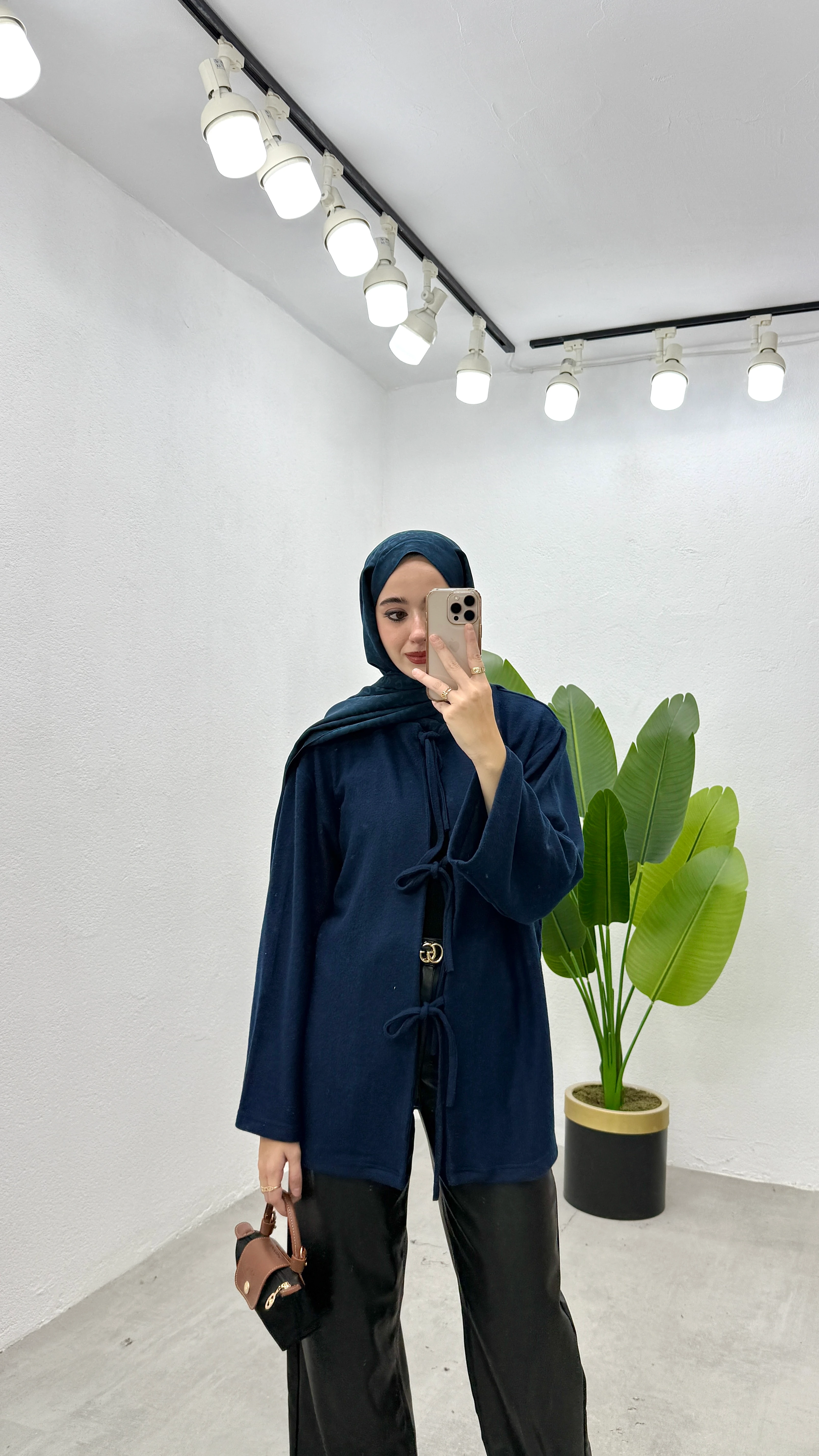 Bağlamalı Yumy Hırka - Lacivert