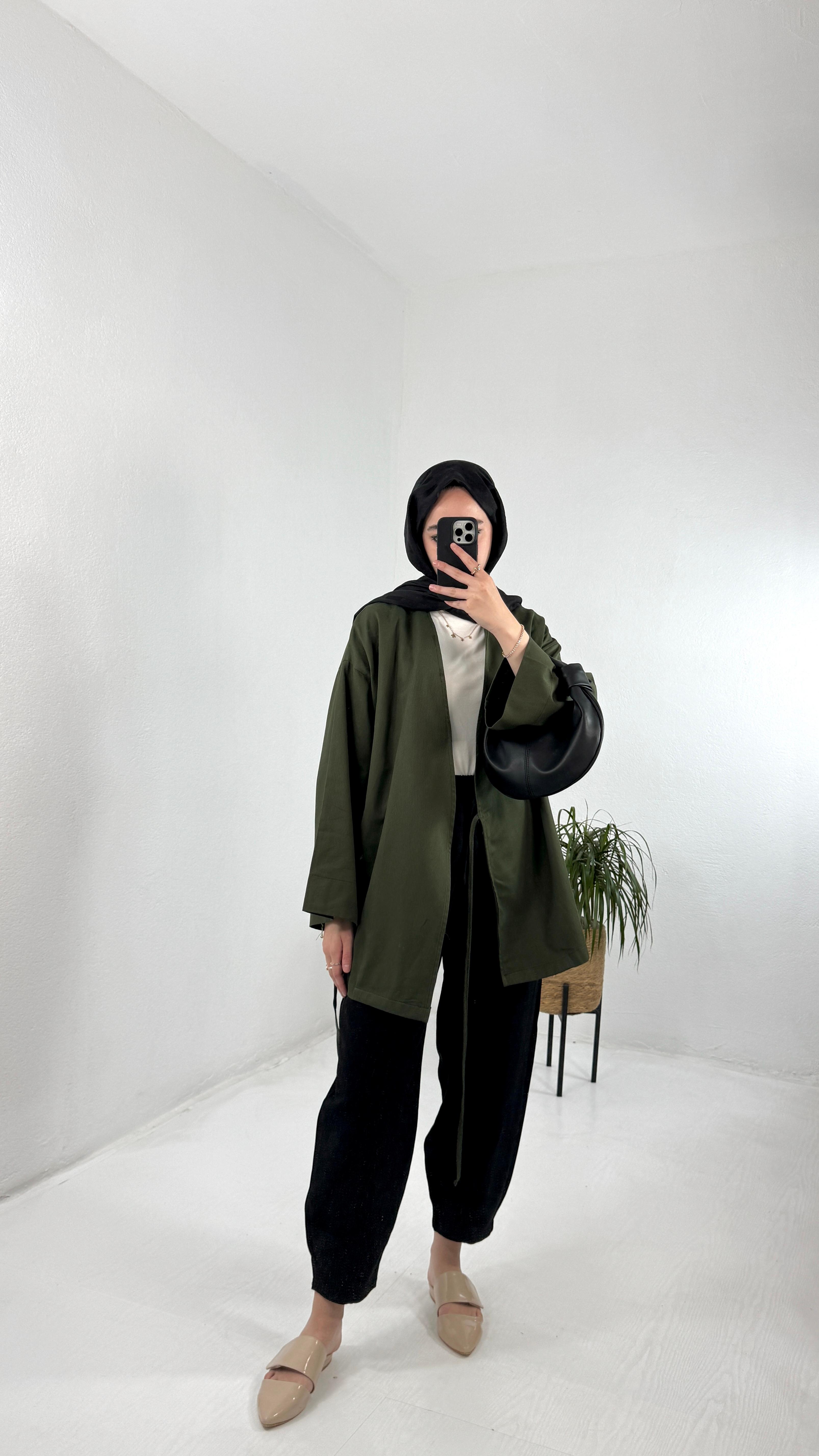 Gabardin Kimono - Haki