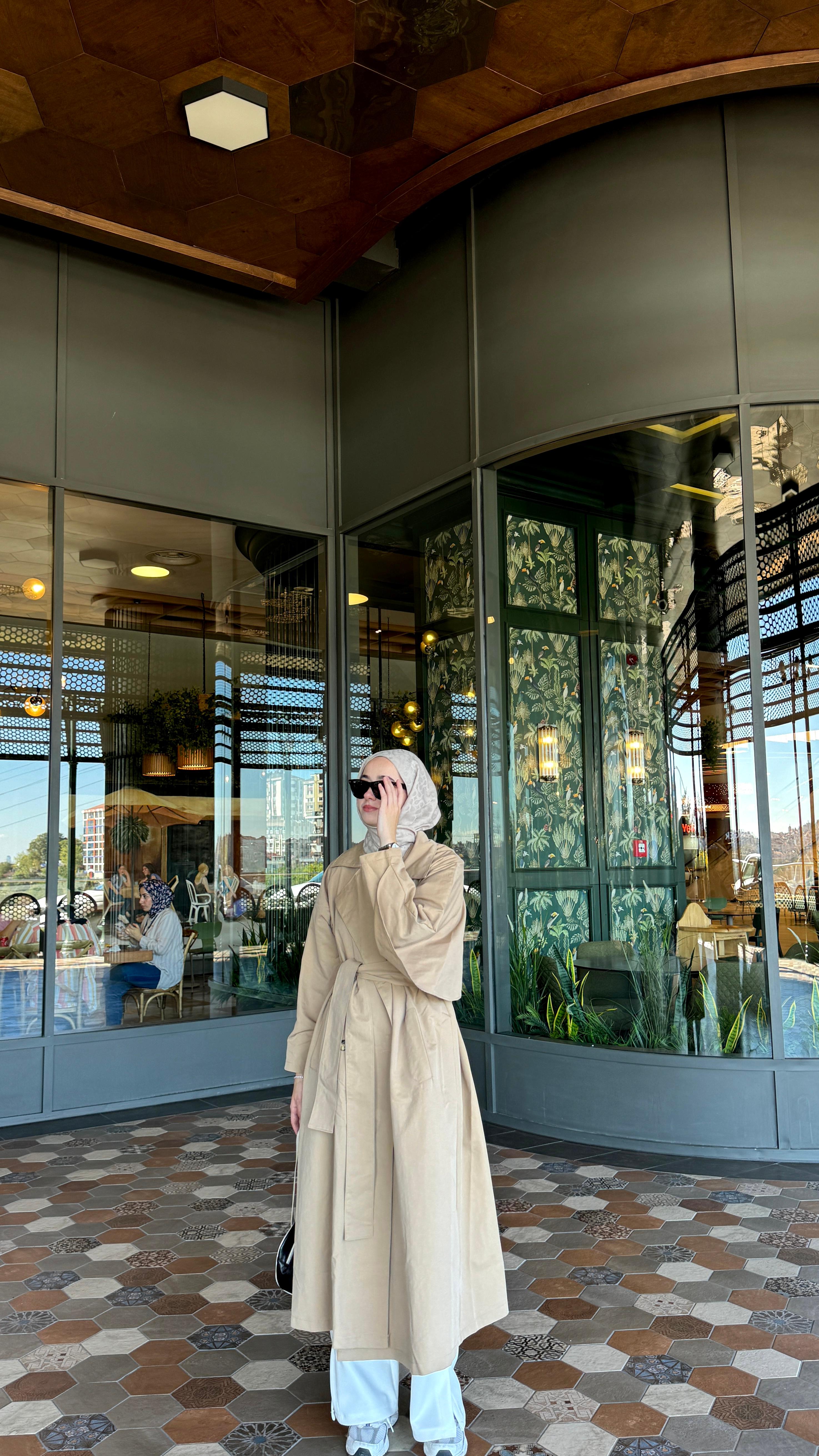 Aden Retro Trençkot - Camel