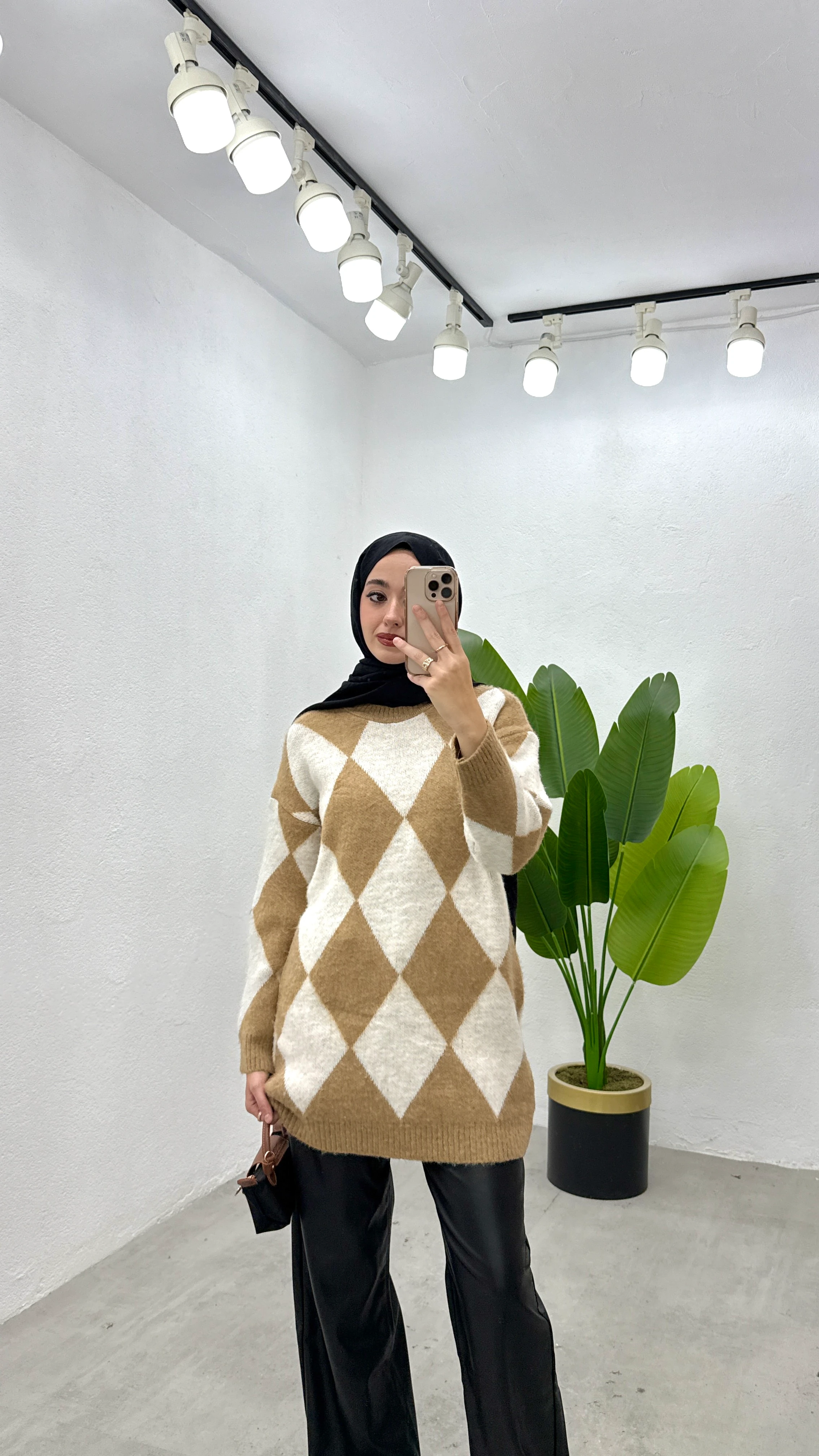 Baklava Desen Kazak - Camel