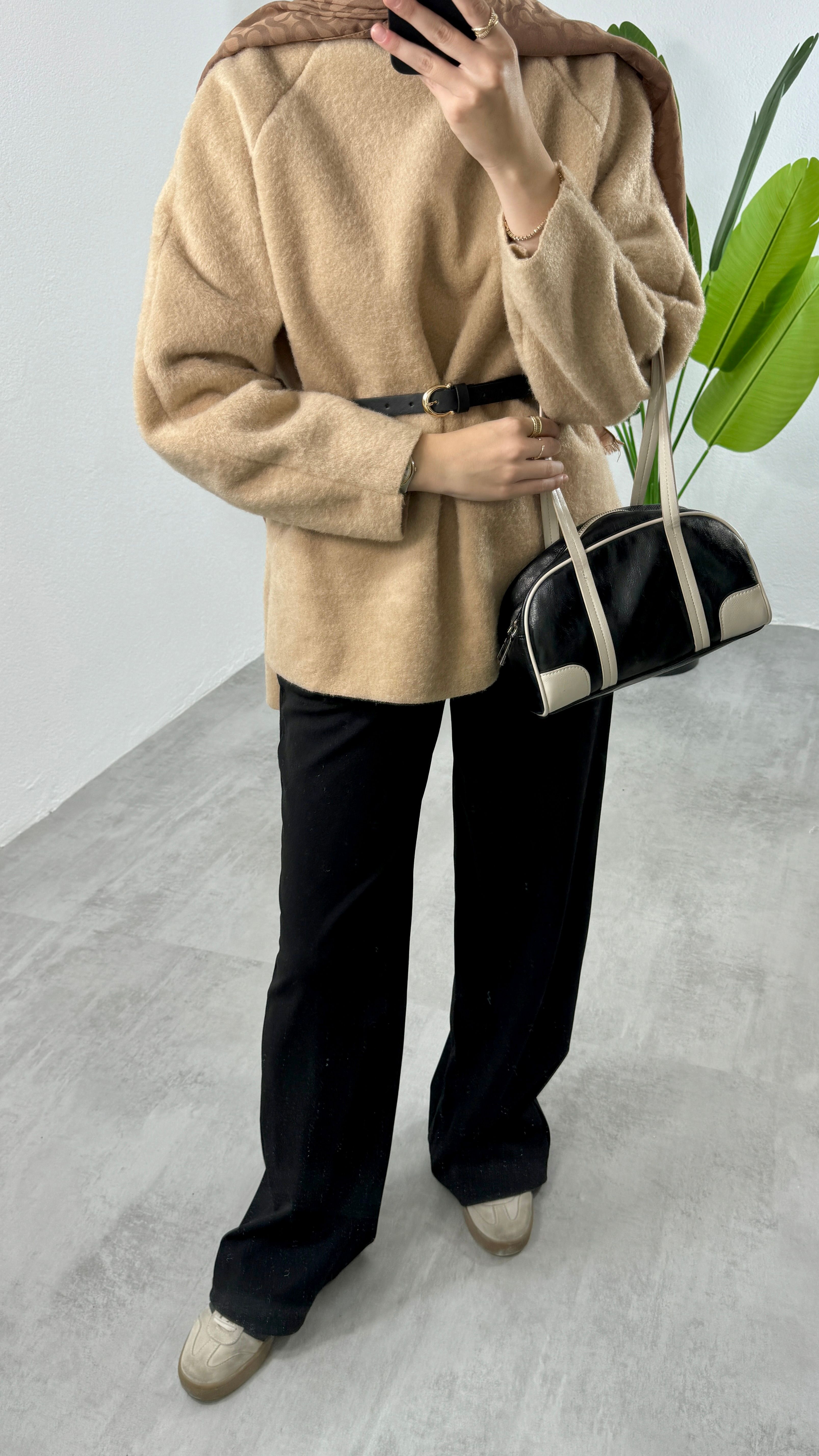 Kaşe Sweat - Koyu Bej