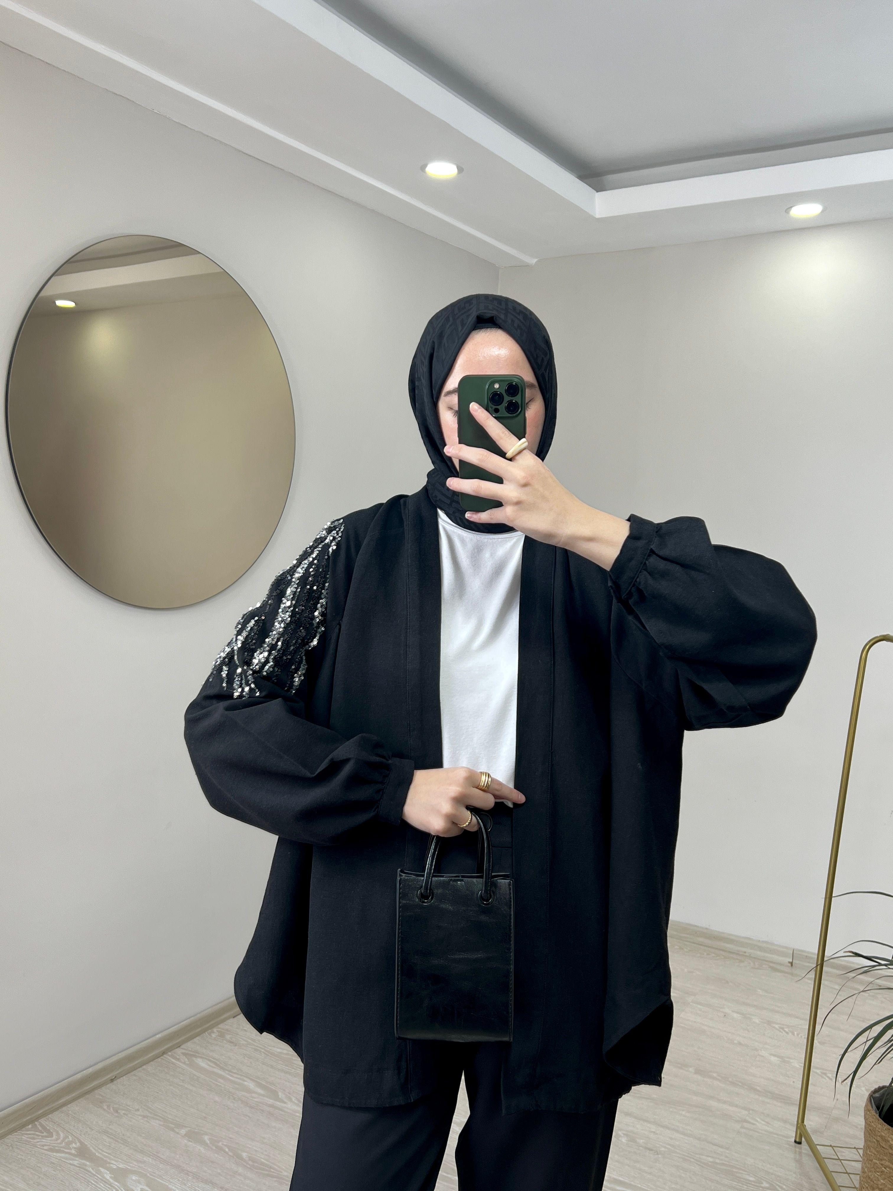Pullu Keten Kimono