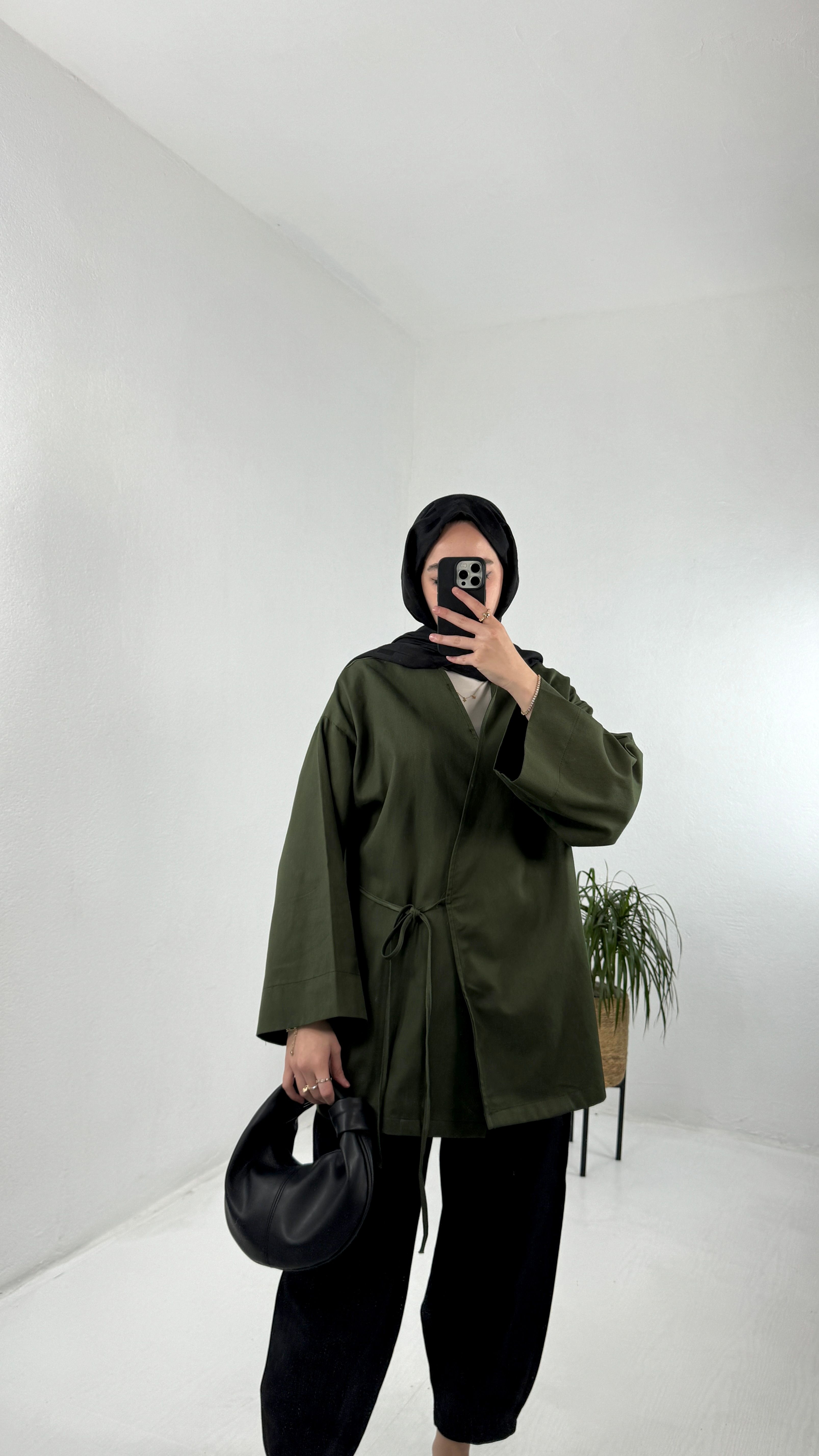 Gabardin Kimono - Haki
