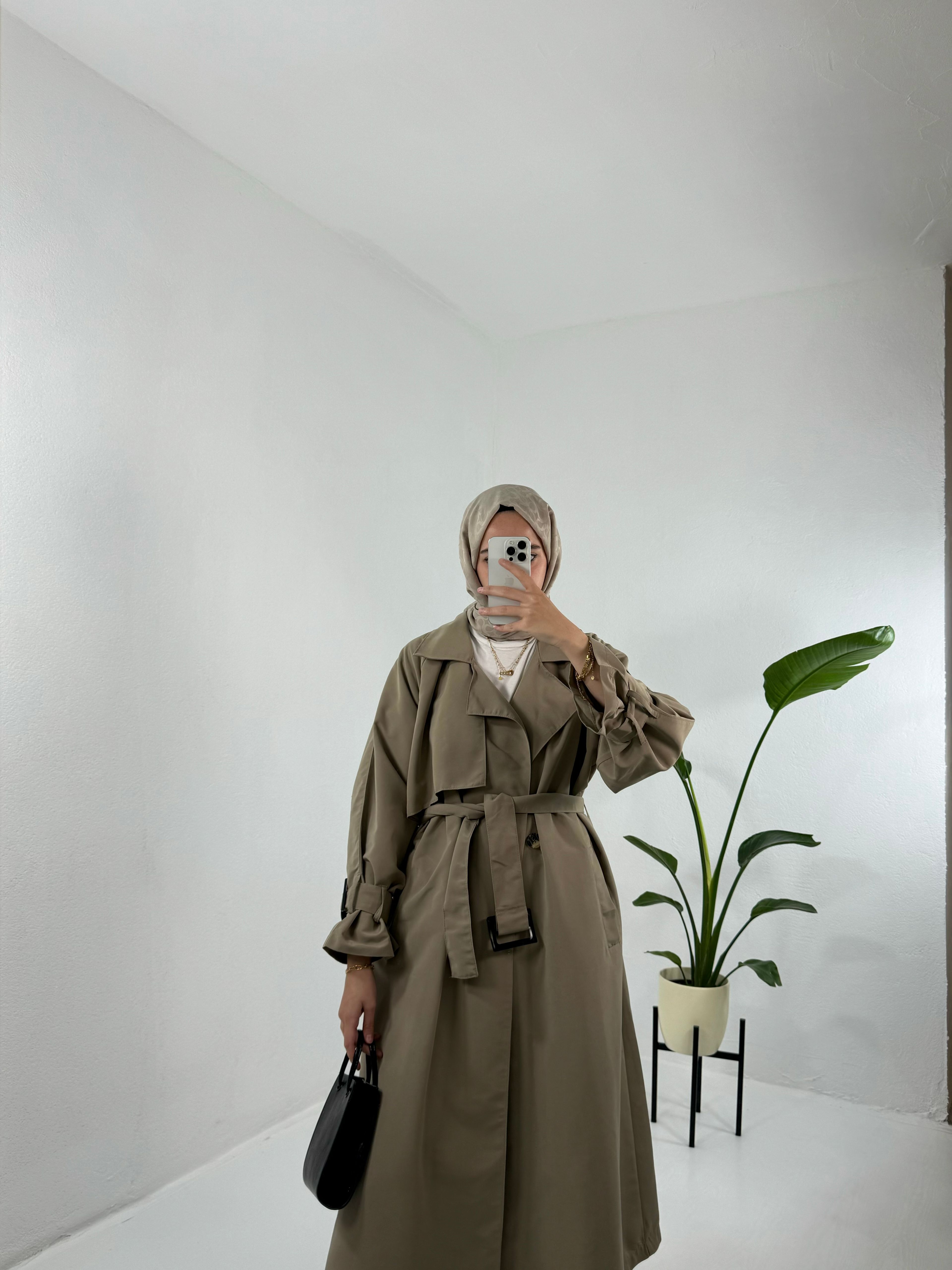 Oversize Trençkot - Vizon