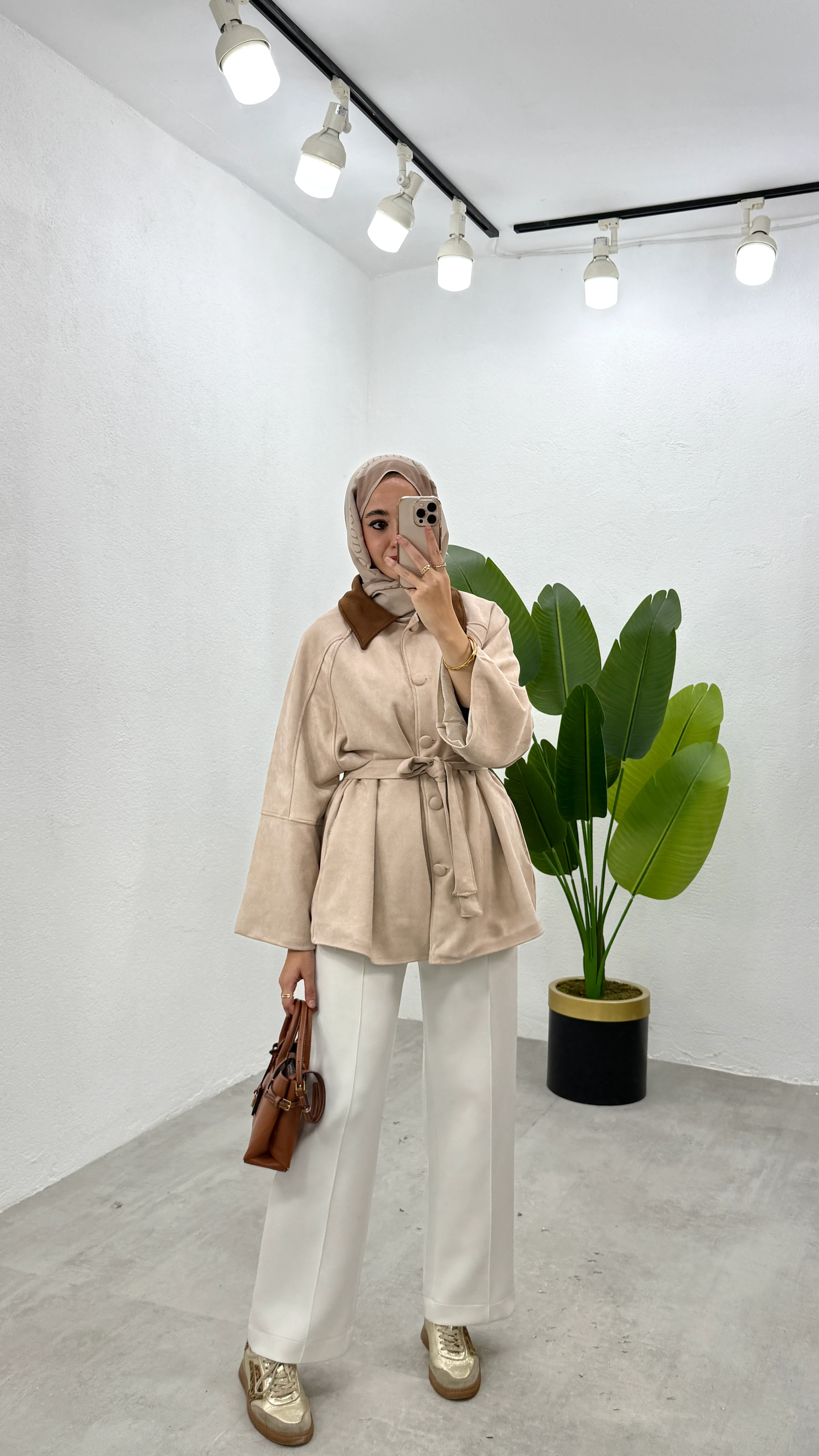 Düğmeli Süet Ceket