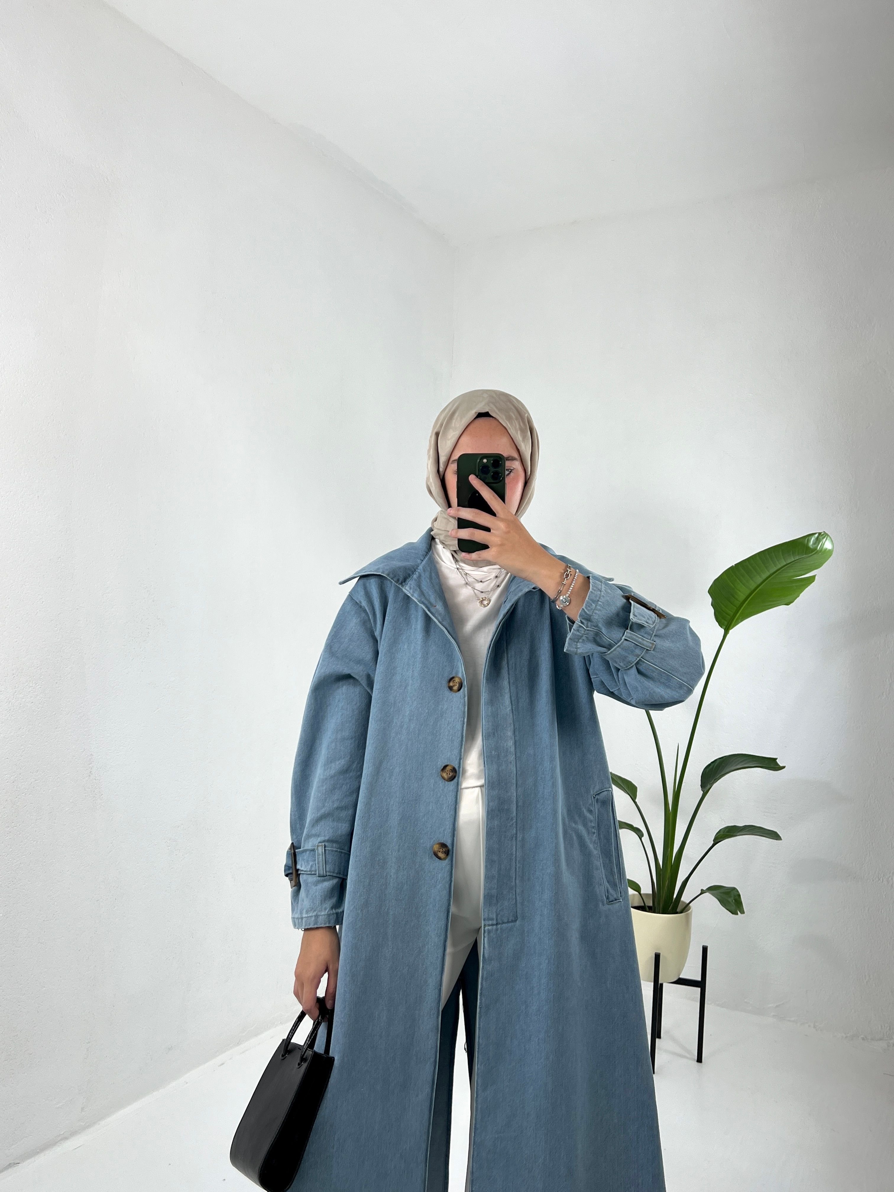 Denim Trençkot
