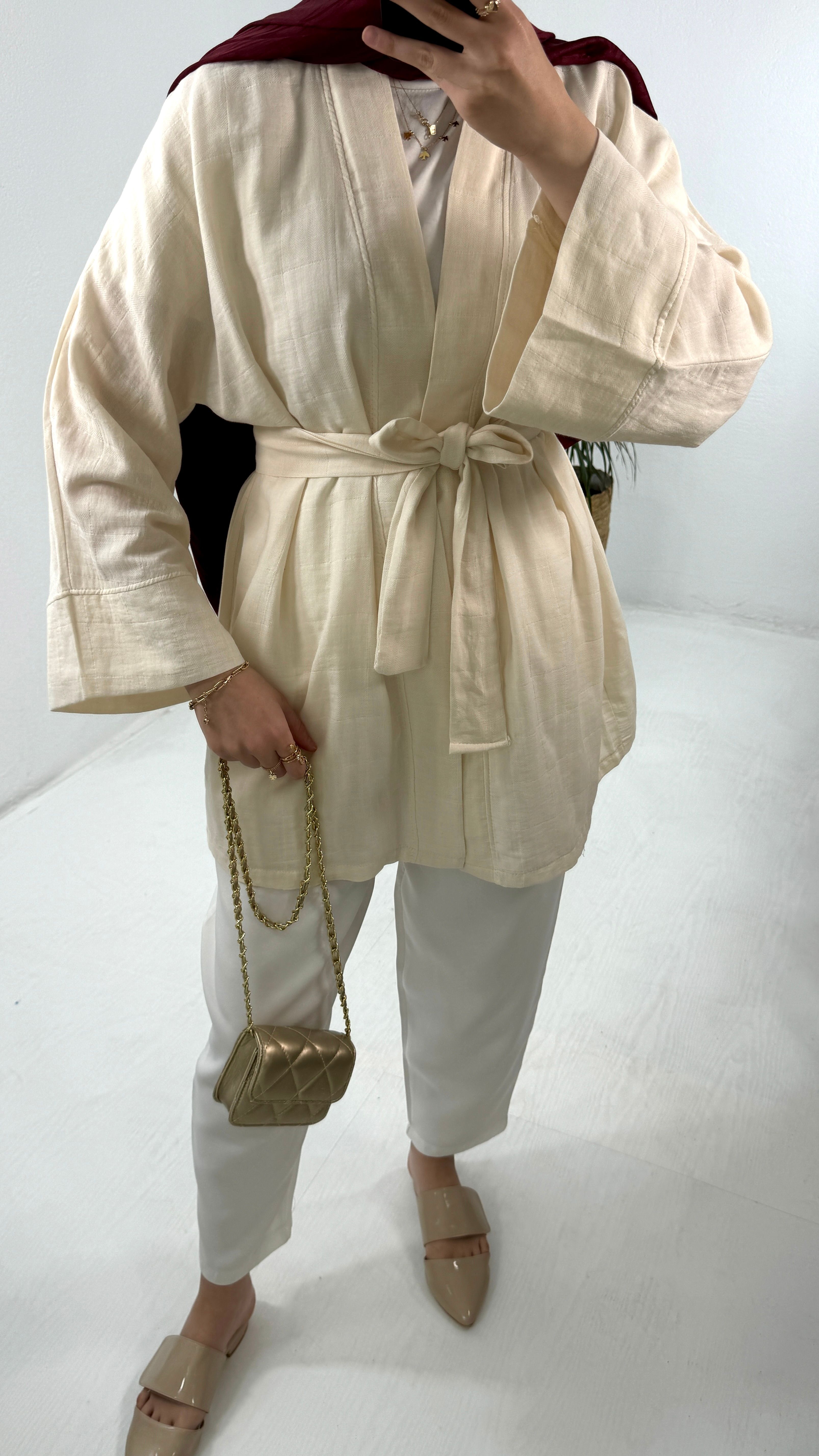 Müslin Kimono - Krem