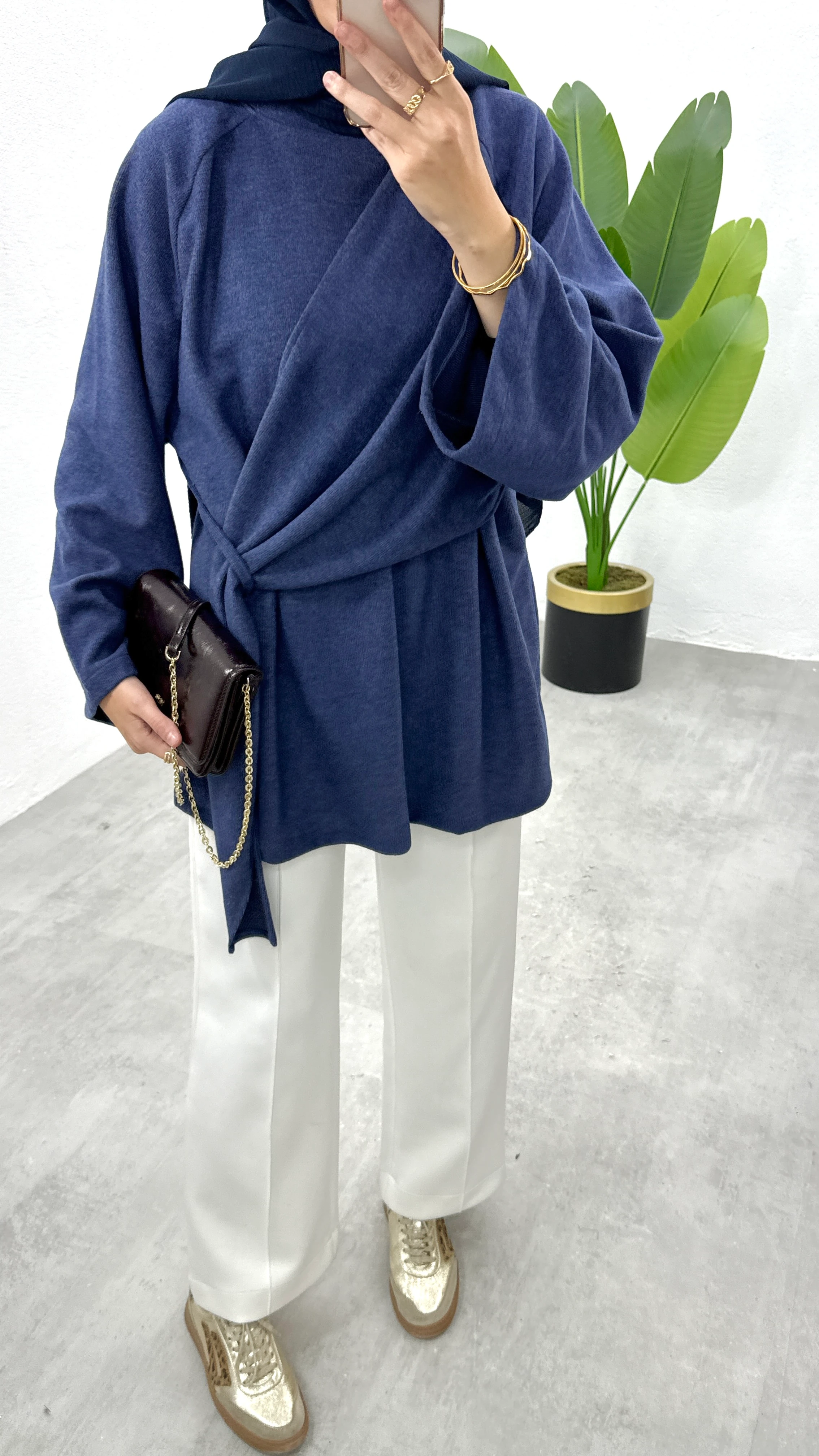 Şallı Tunik - Lacivert