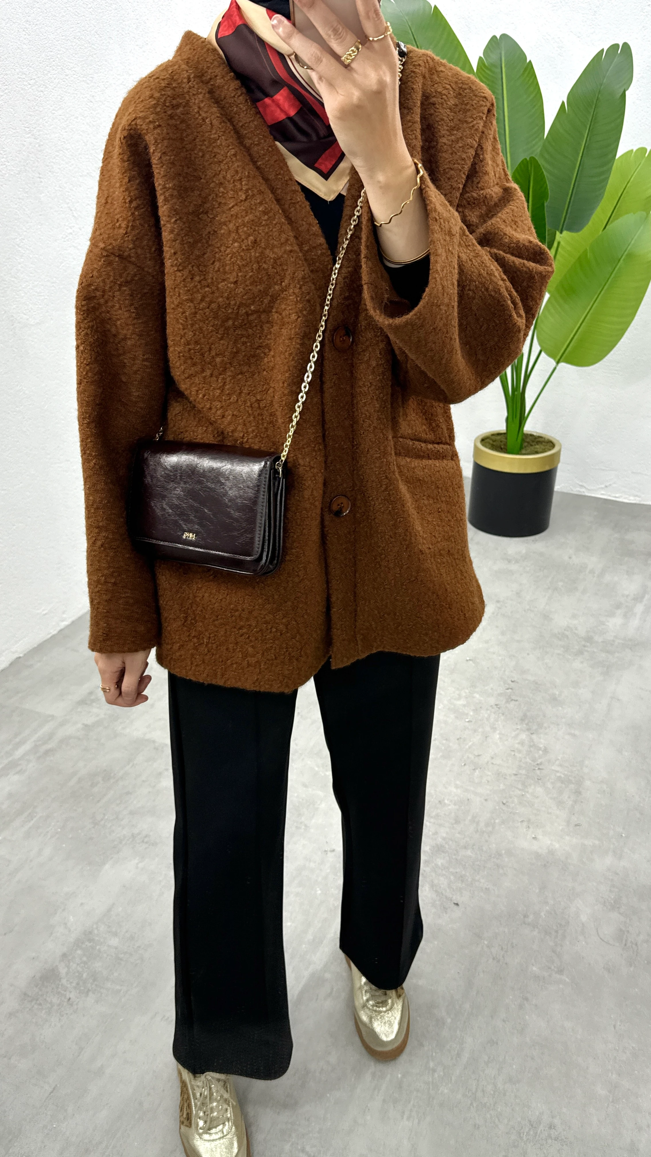 Kırçıllı Kemerli Ceket