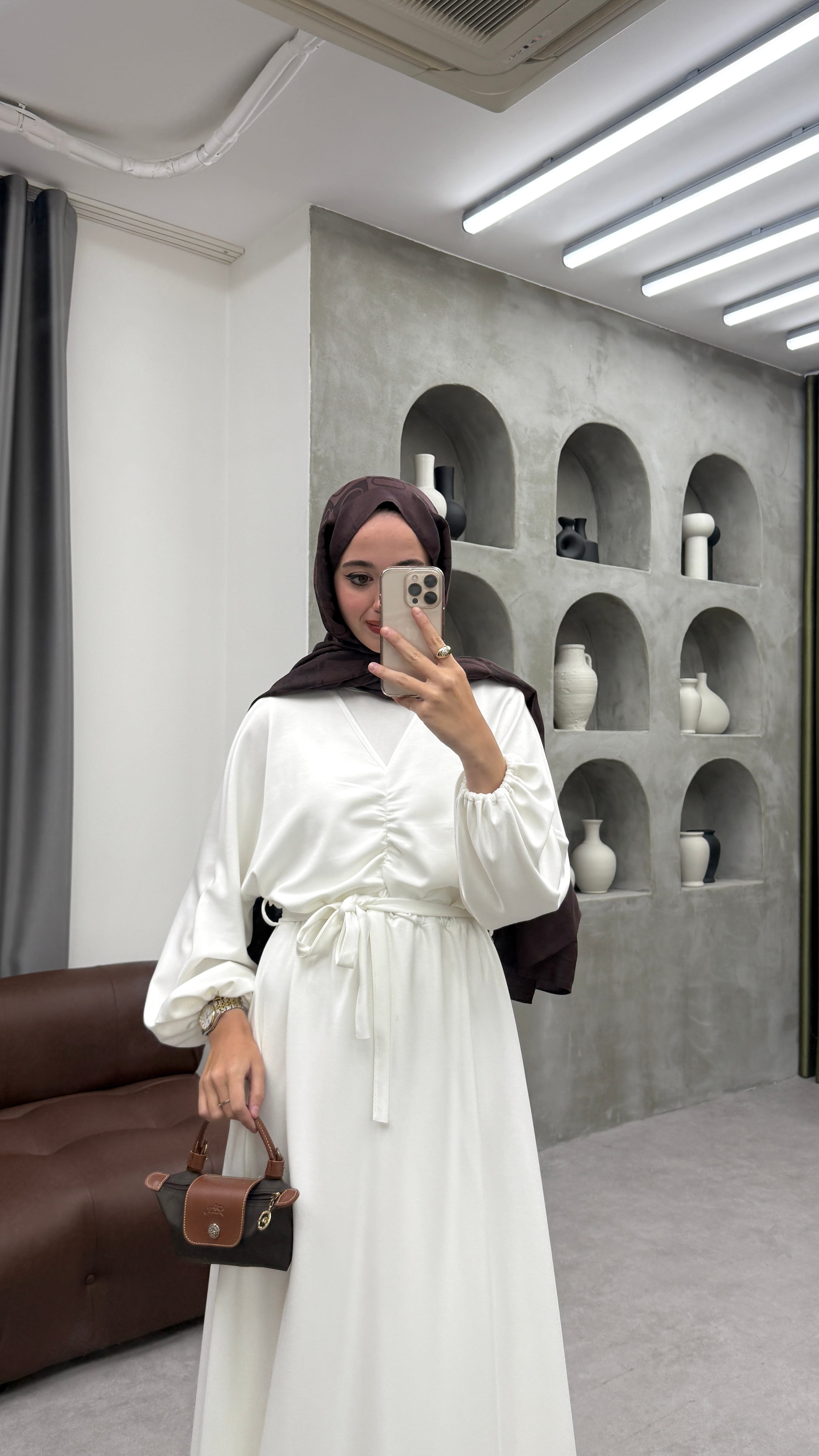 Oysh Oversize Elbise - Beyaz