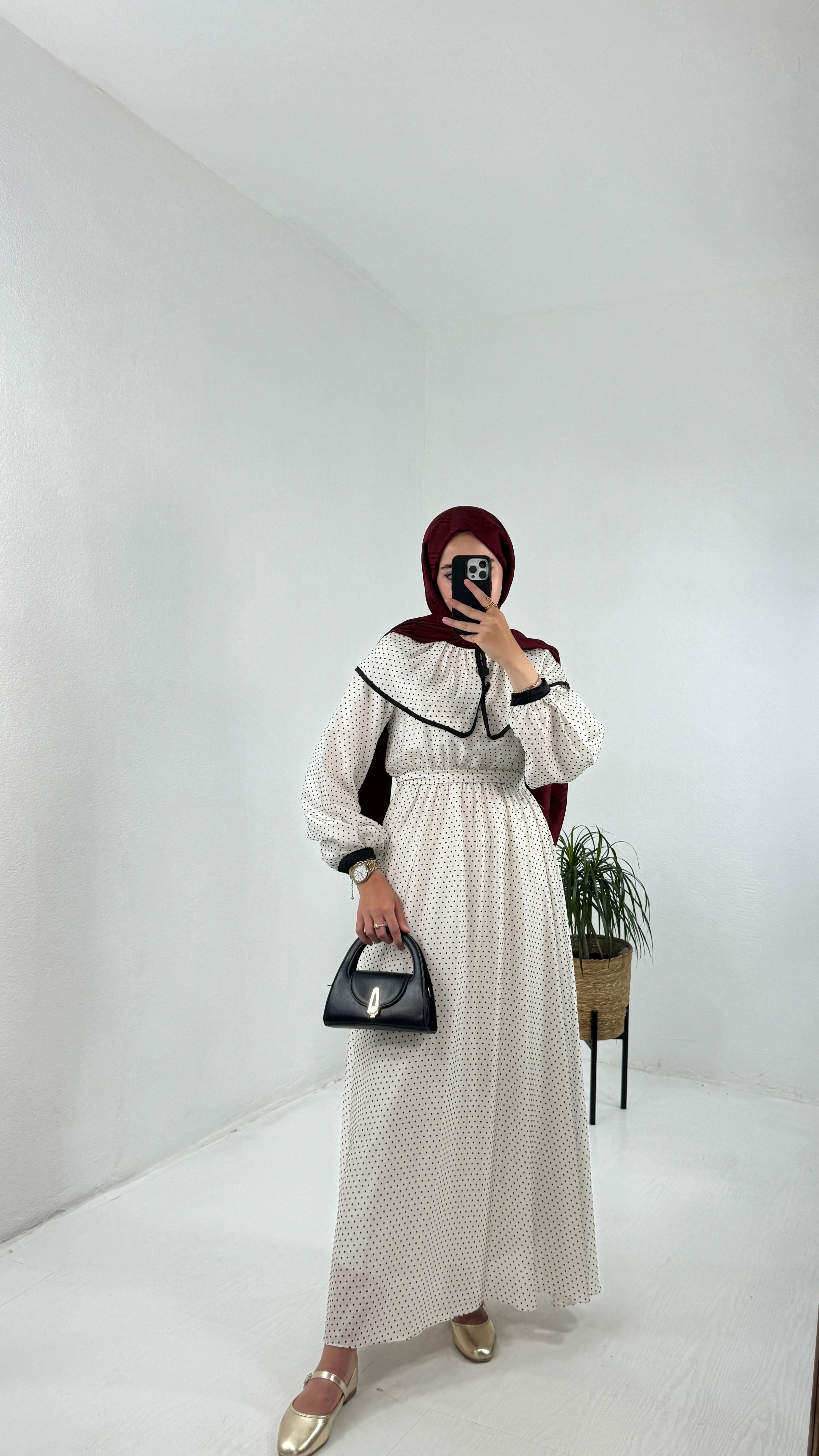 Vintage Pamuk Saten Elbise