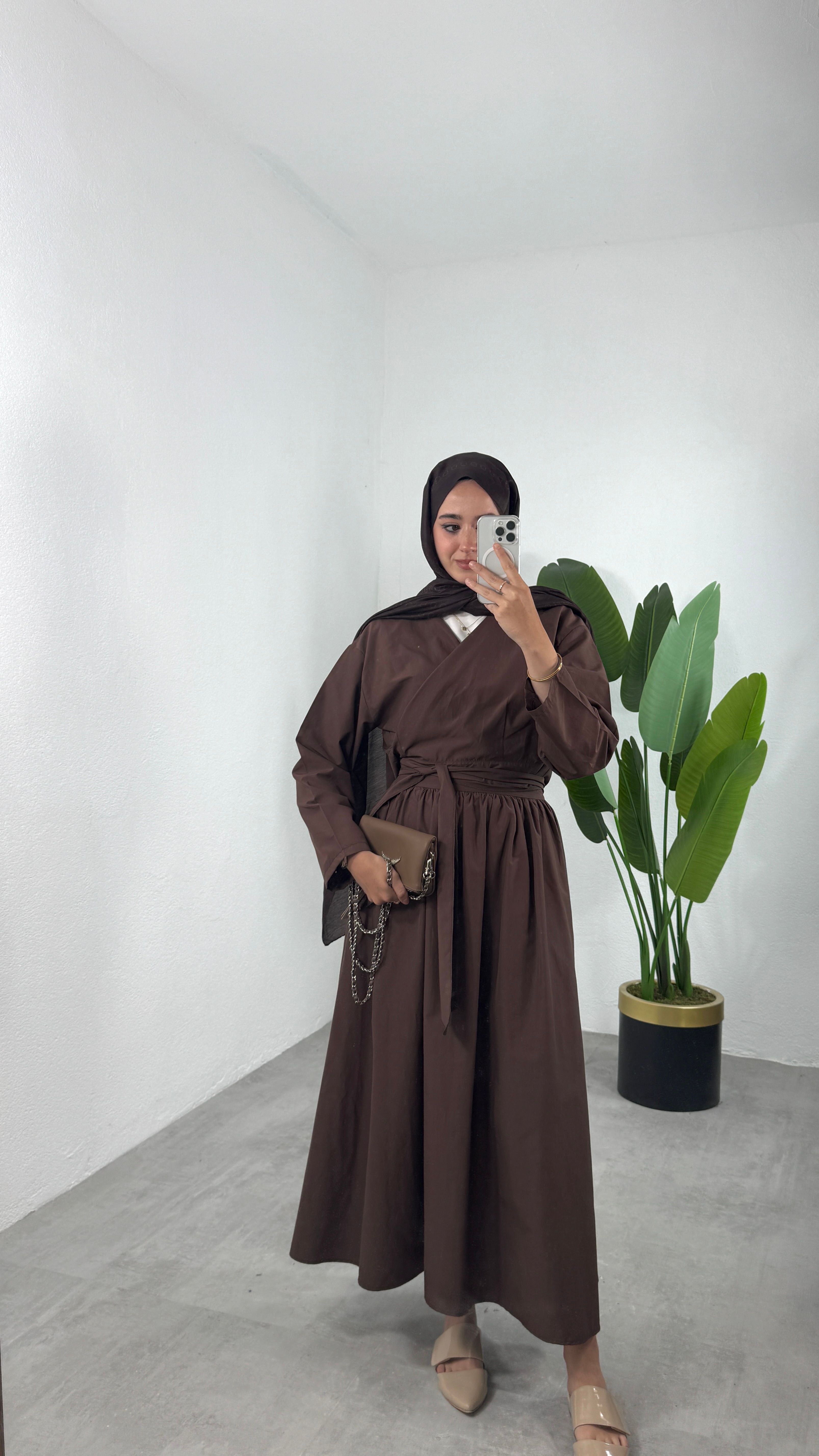 Bağlamalı Kimono Etekli Takım