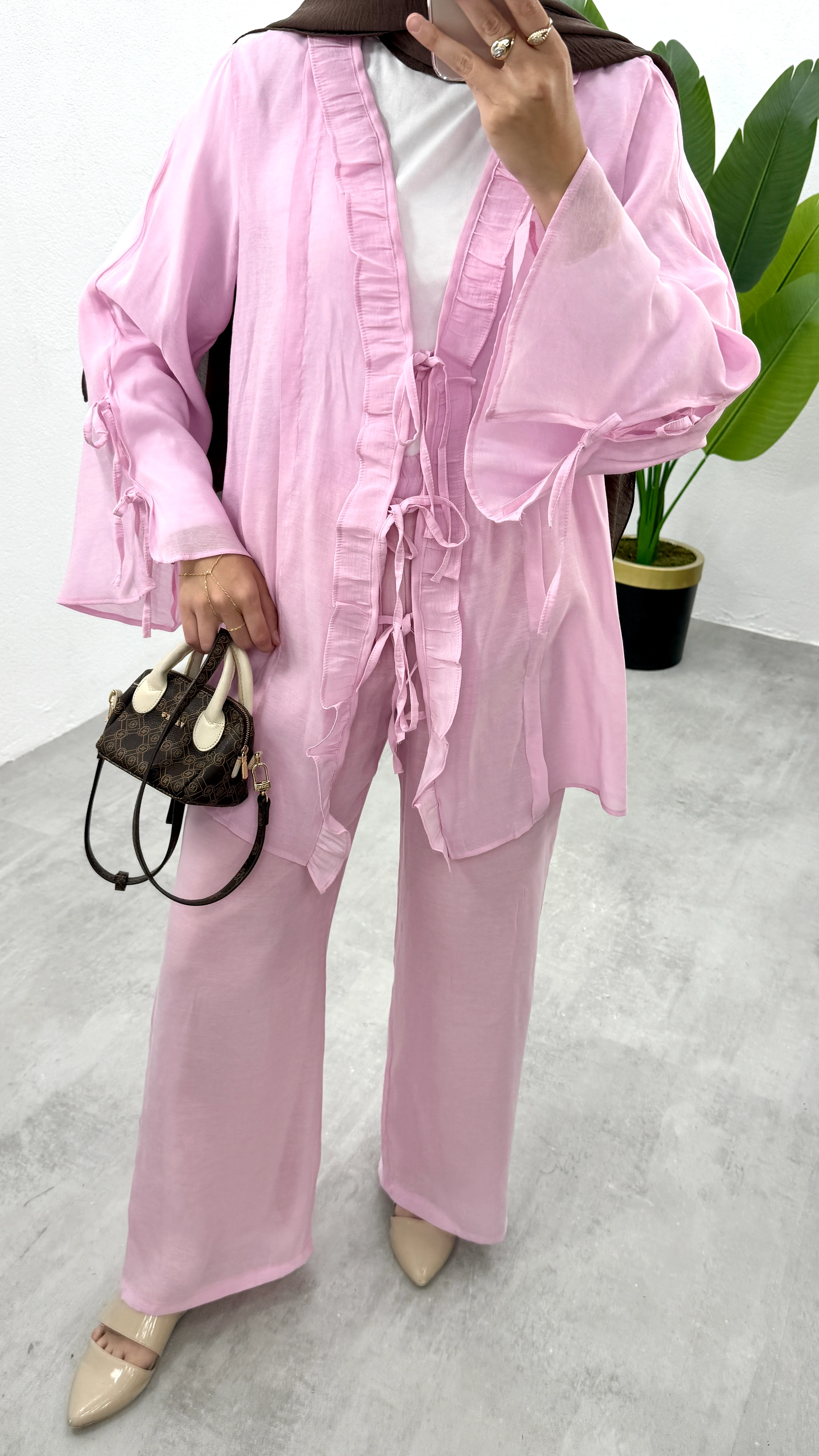 Pamuk Kimono Takım - Pembe