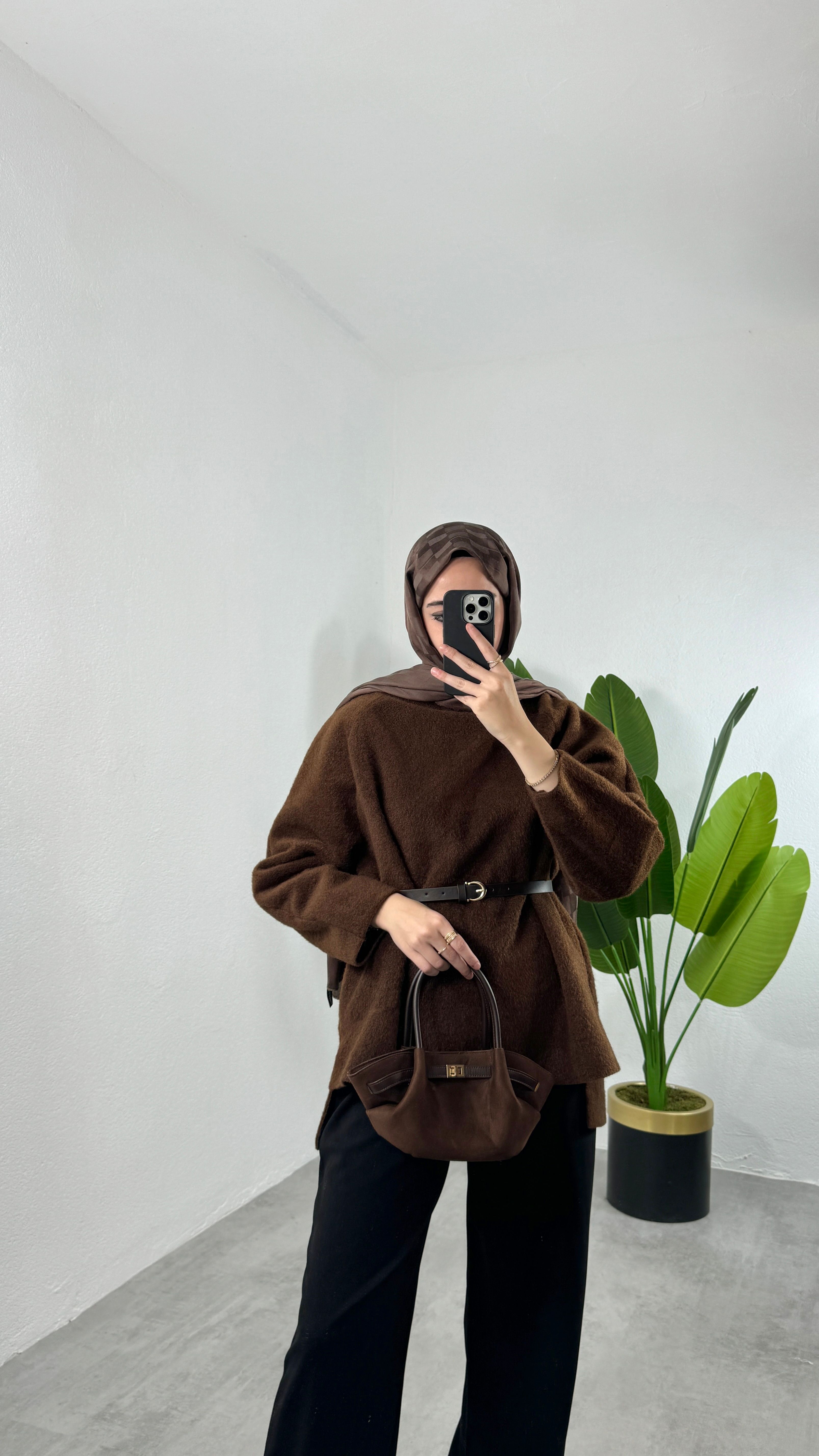 Kaşe Sweat - Kahve