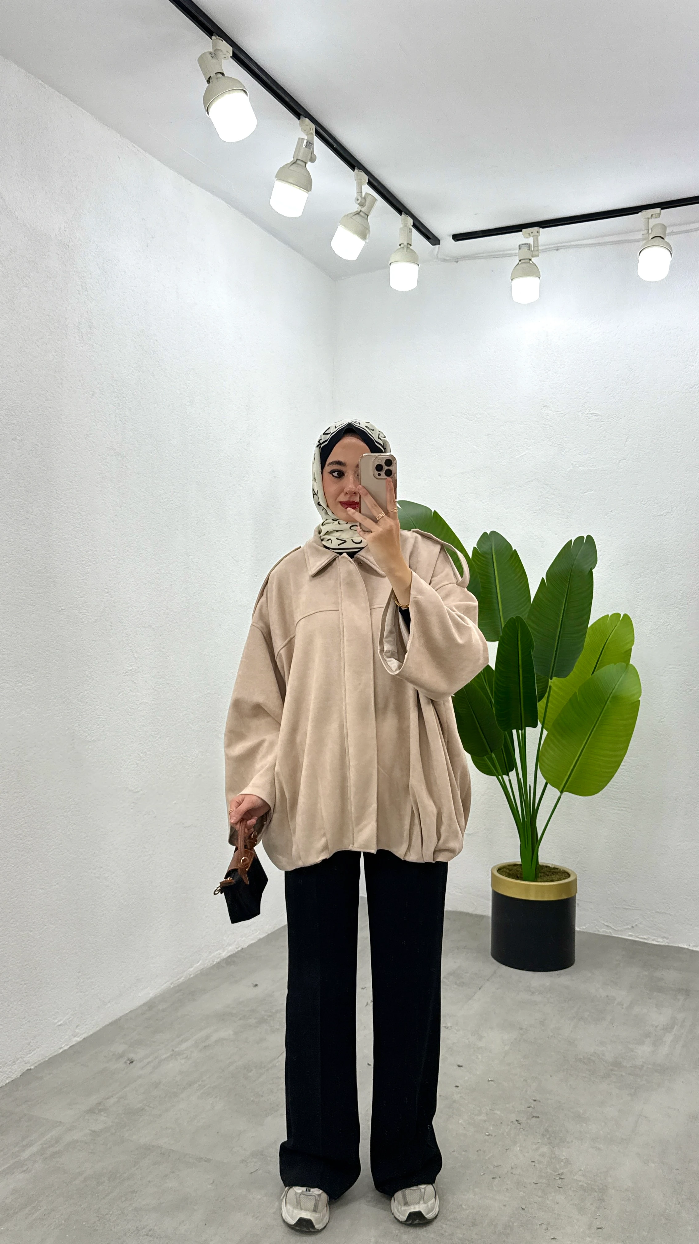 Bomber Süet Ceket - Bej