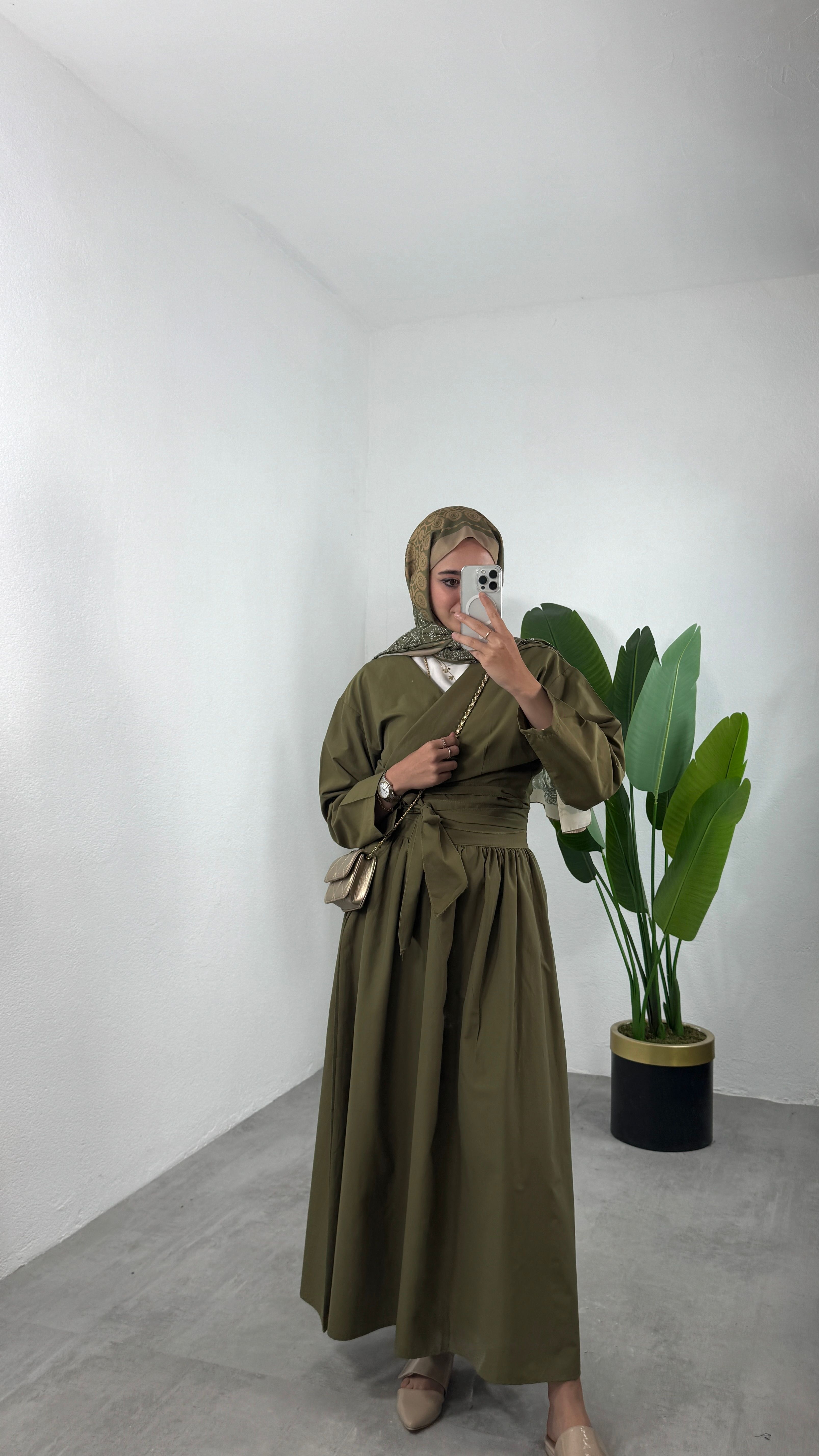 Bağlamalı Kimono Etekli Takım
