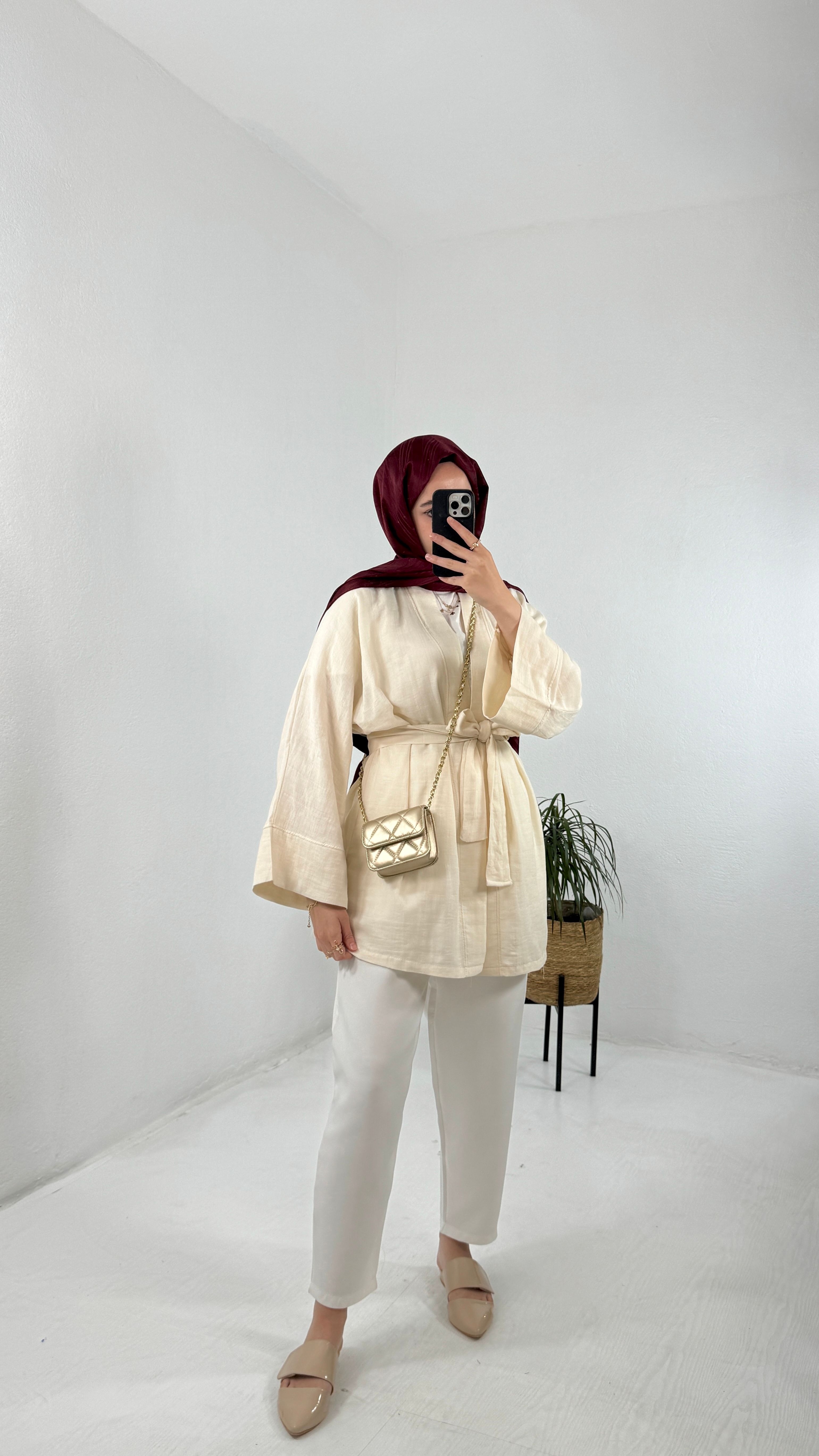 Müslin Kimono - Krem