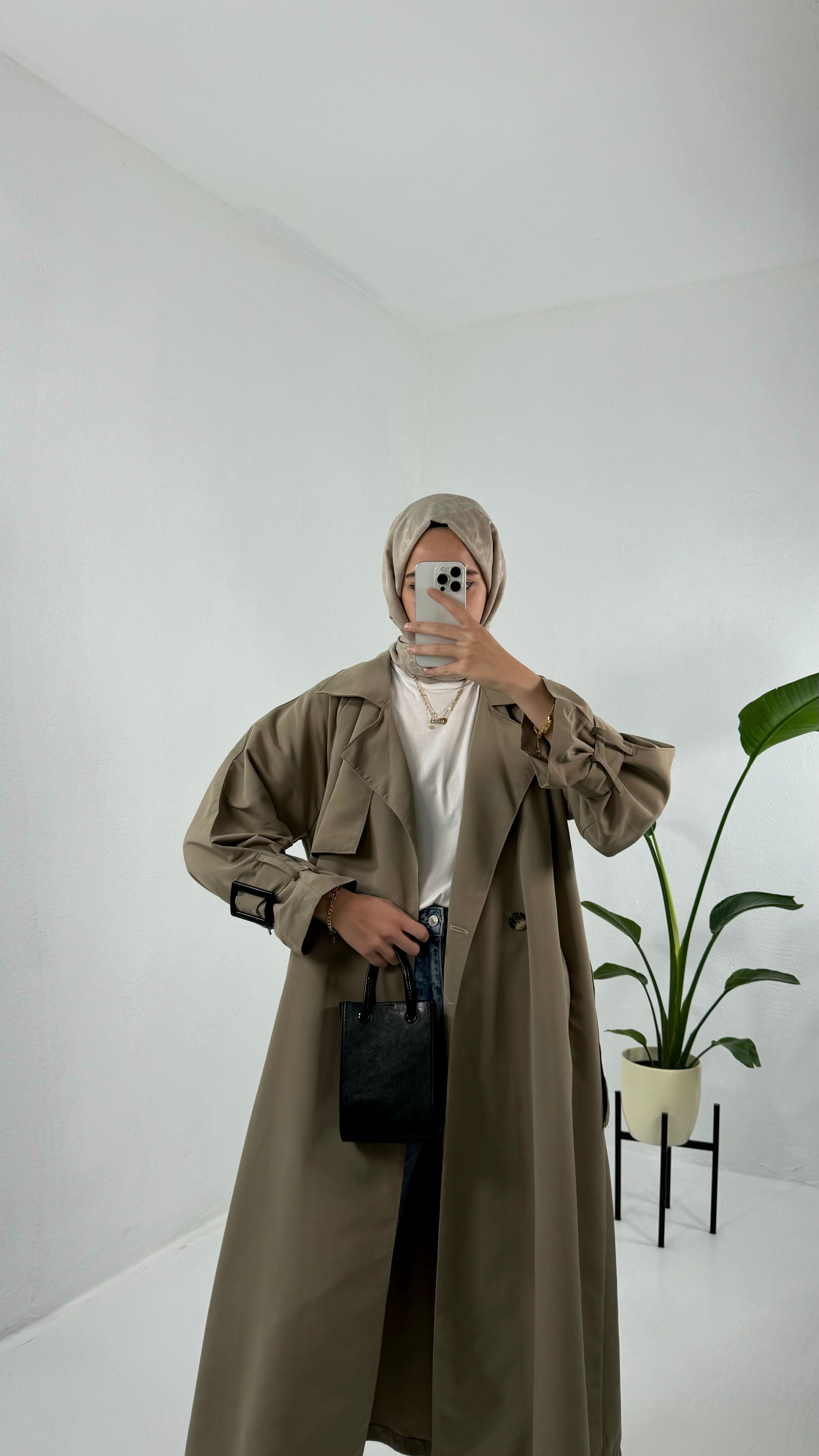 Oversize Trençkot - Vizon