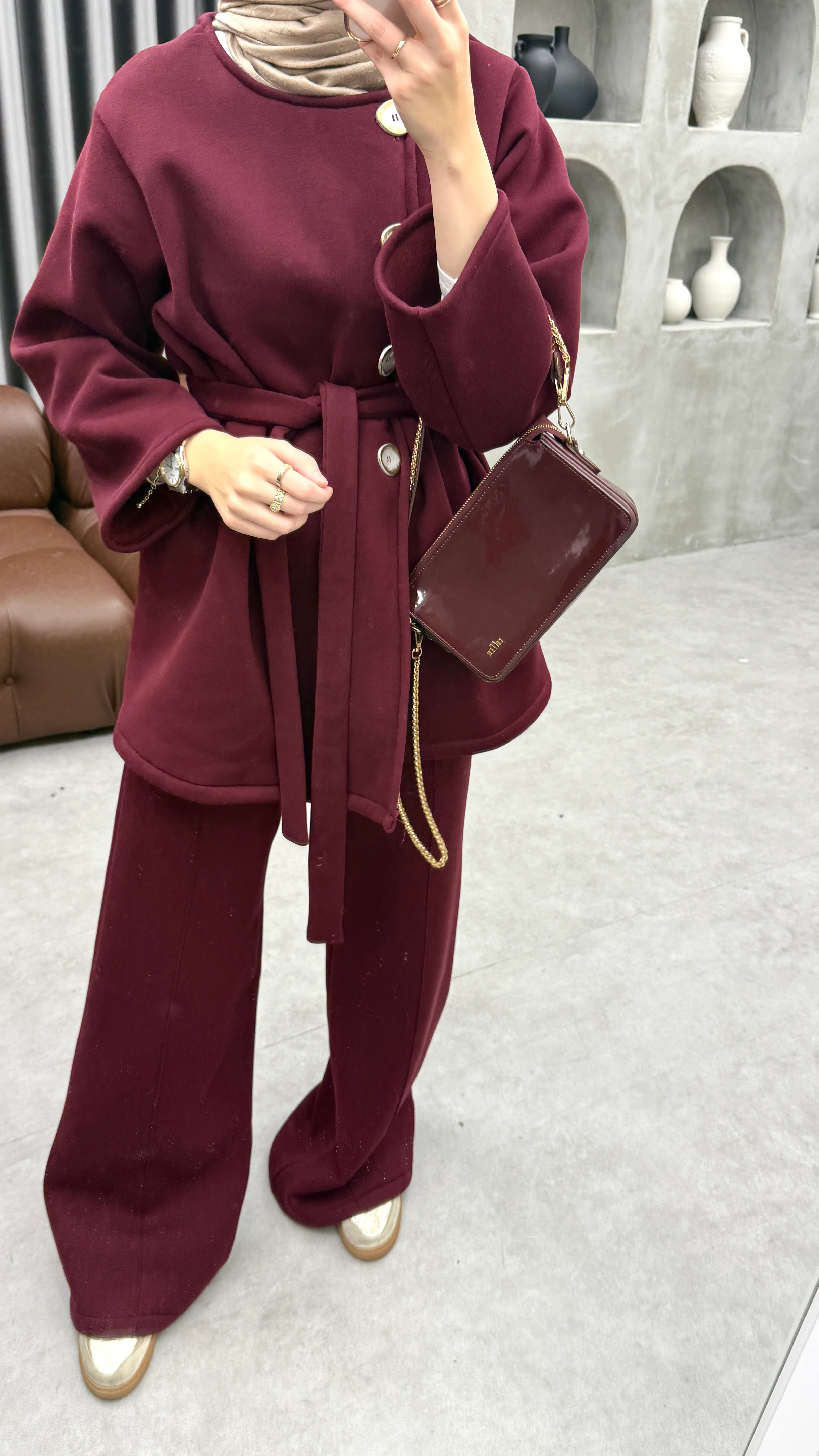 Oslo Şardonlu Takım - Bordo