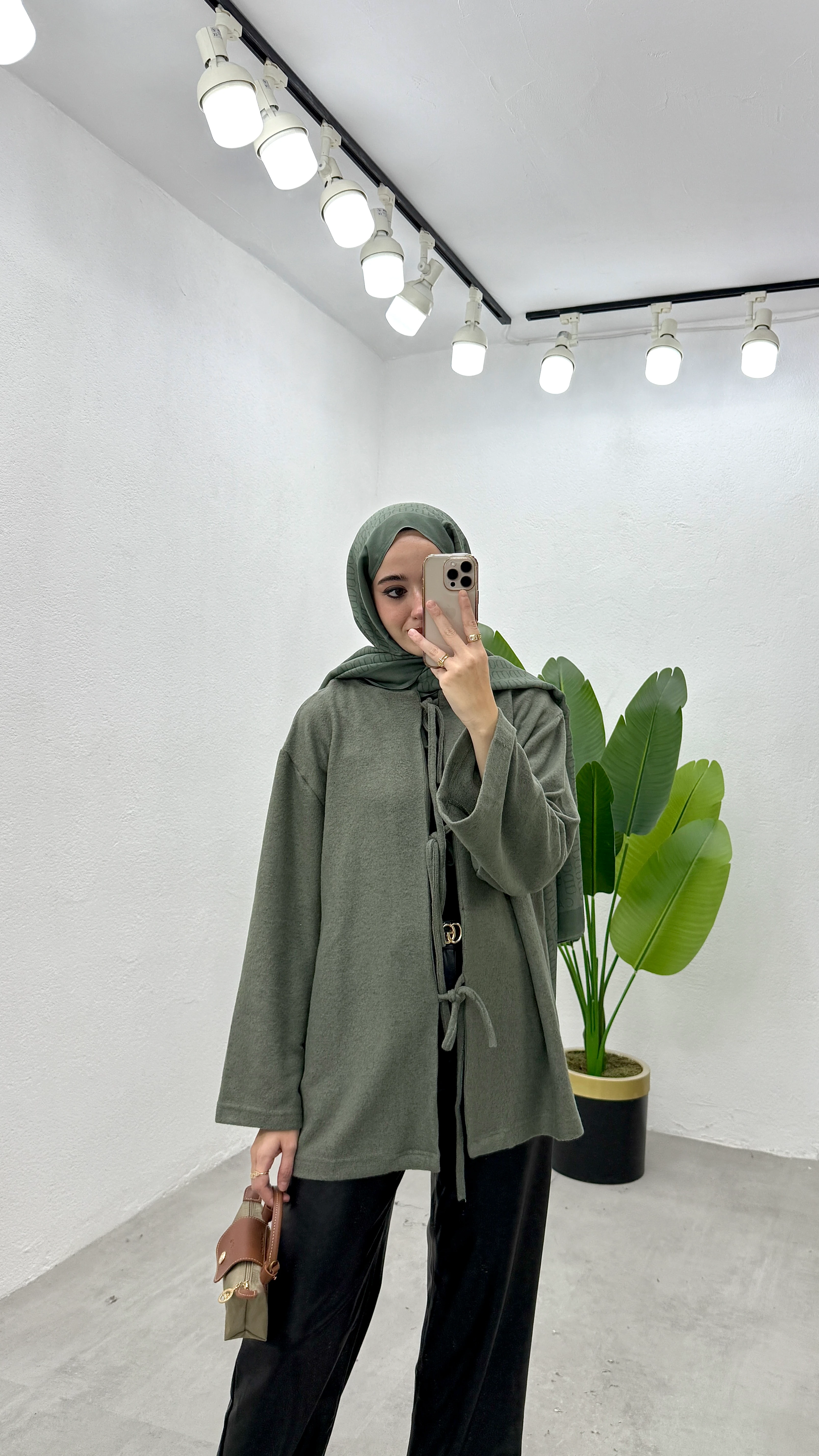 Bağlamalı Yumy Hırka - Yeşil