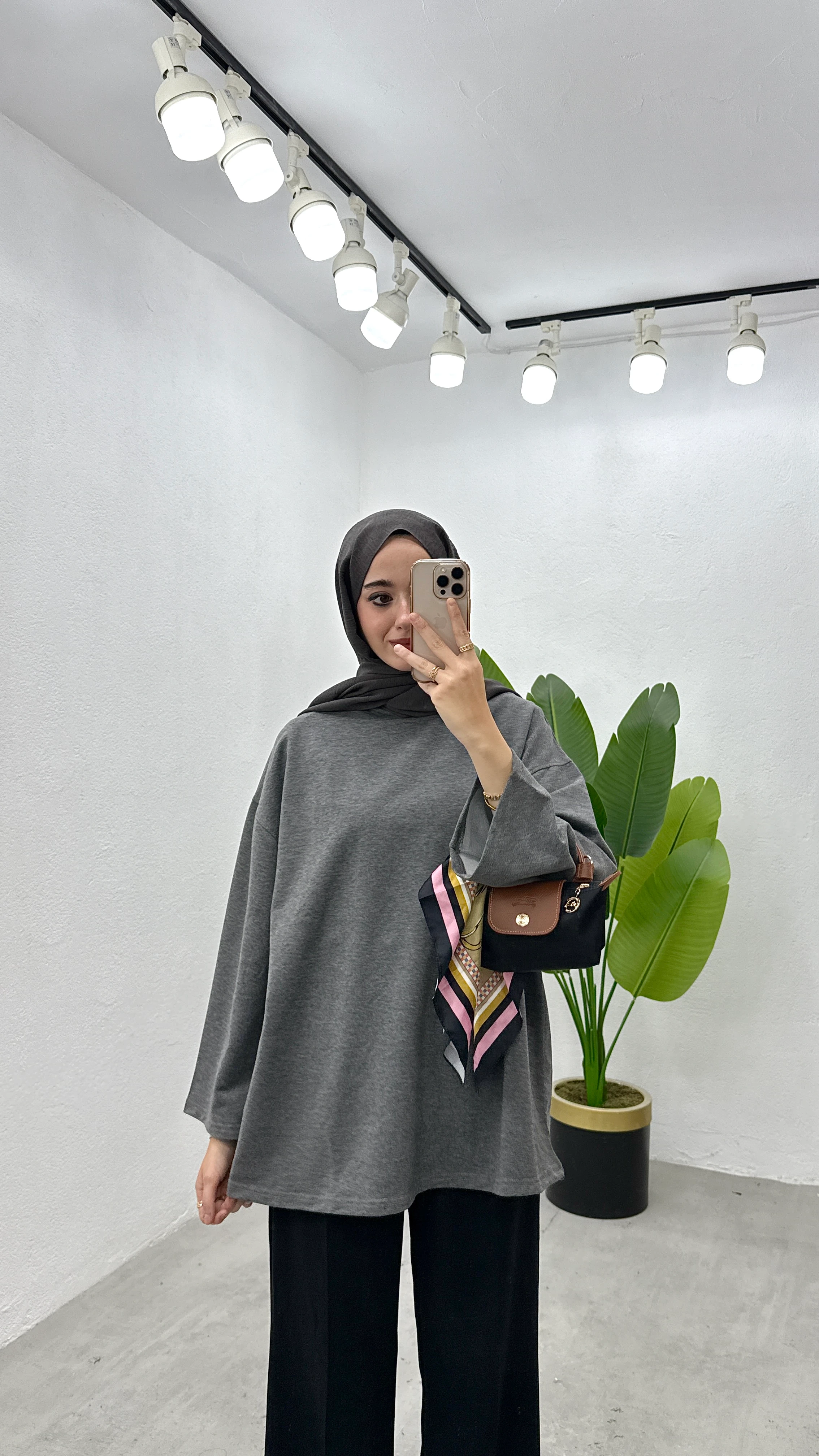 Basic Sweatshirt - Antrasit