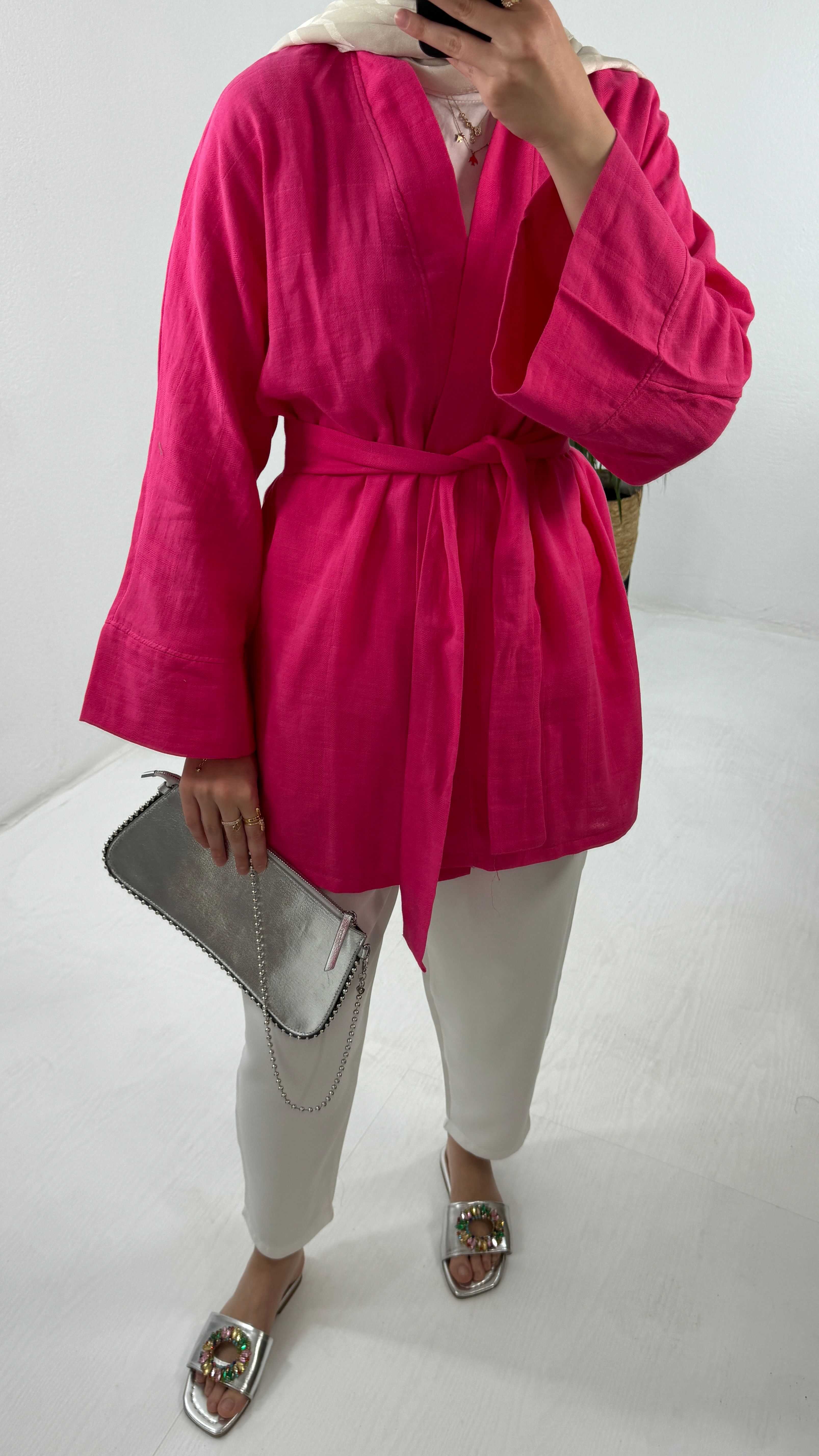 Müslin Kimono - Pembe